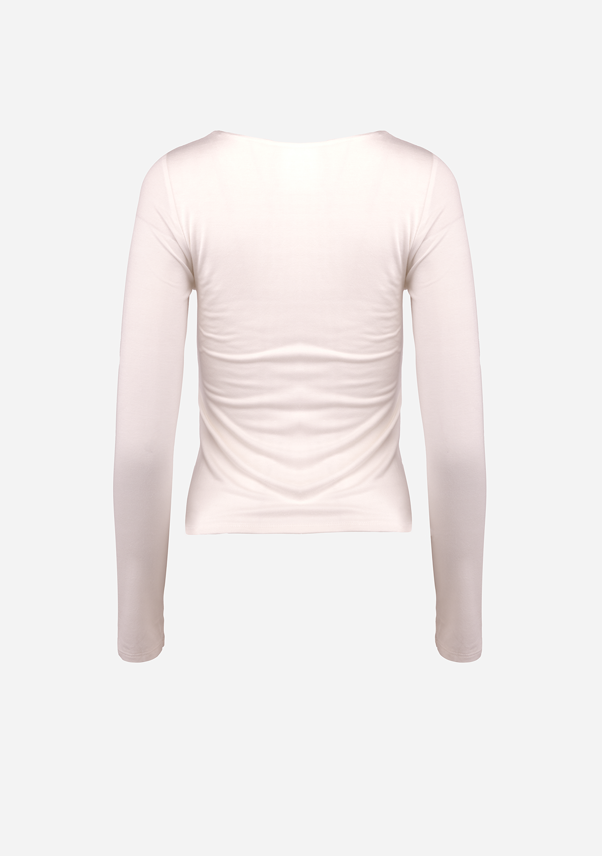 V-Neck Dbl Layered L/S Top Ivory