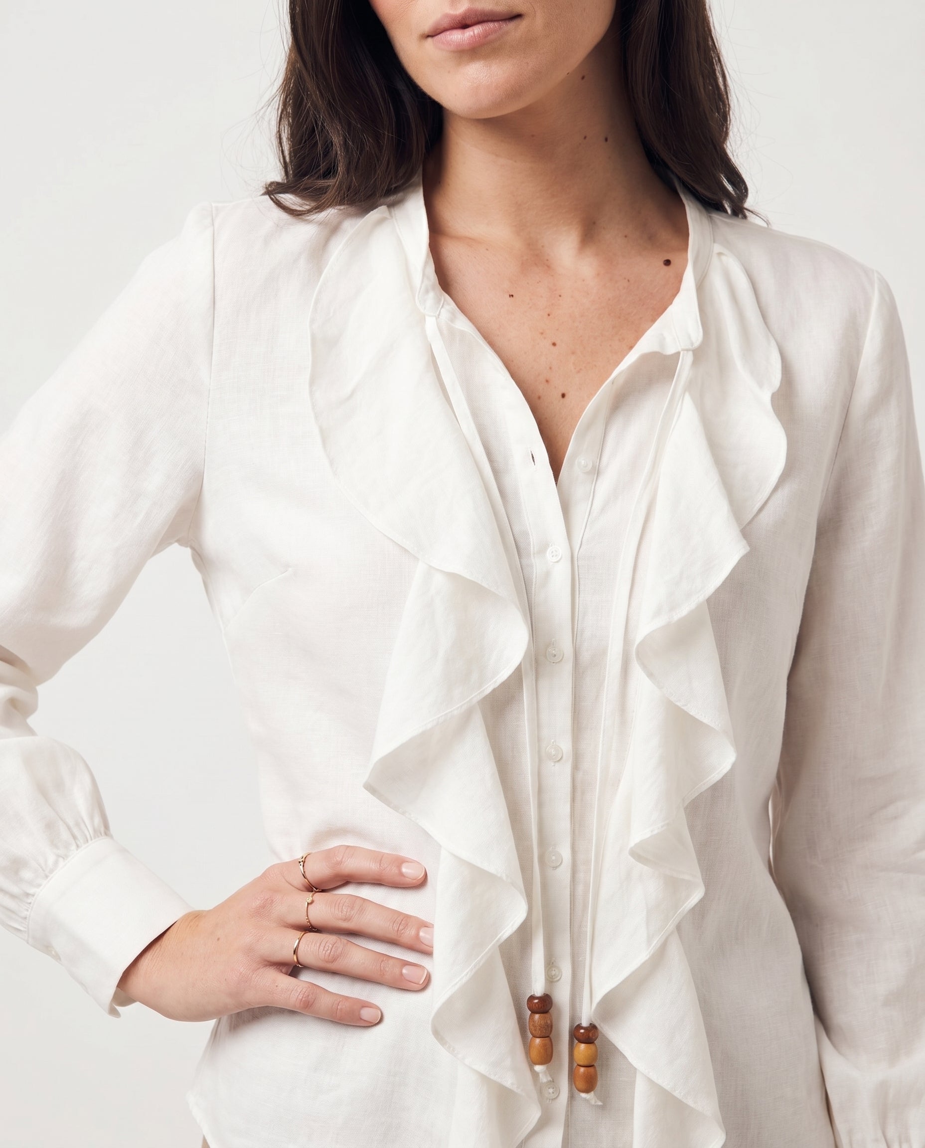 Sand Flow Blouse Beige