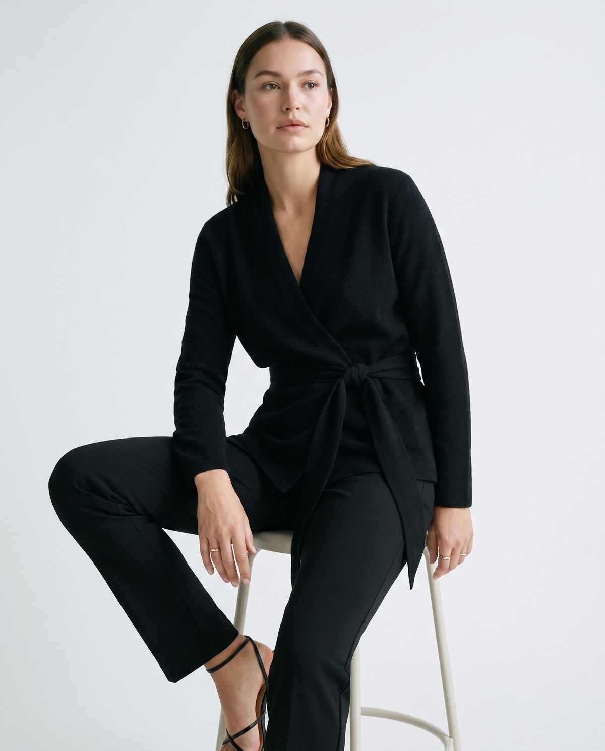 Black Draped Top Black ALTAR