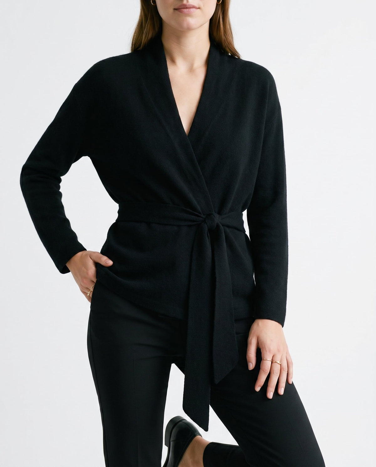 Black Draped Top Black ALTAR