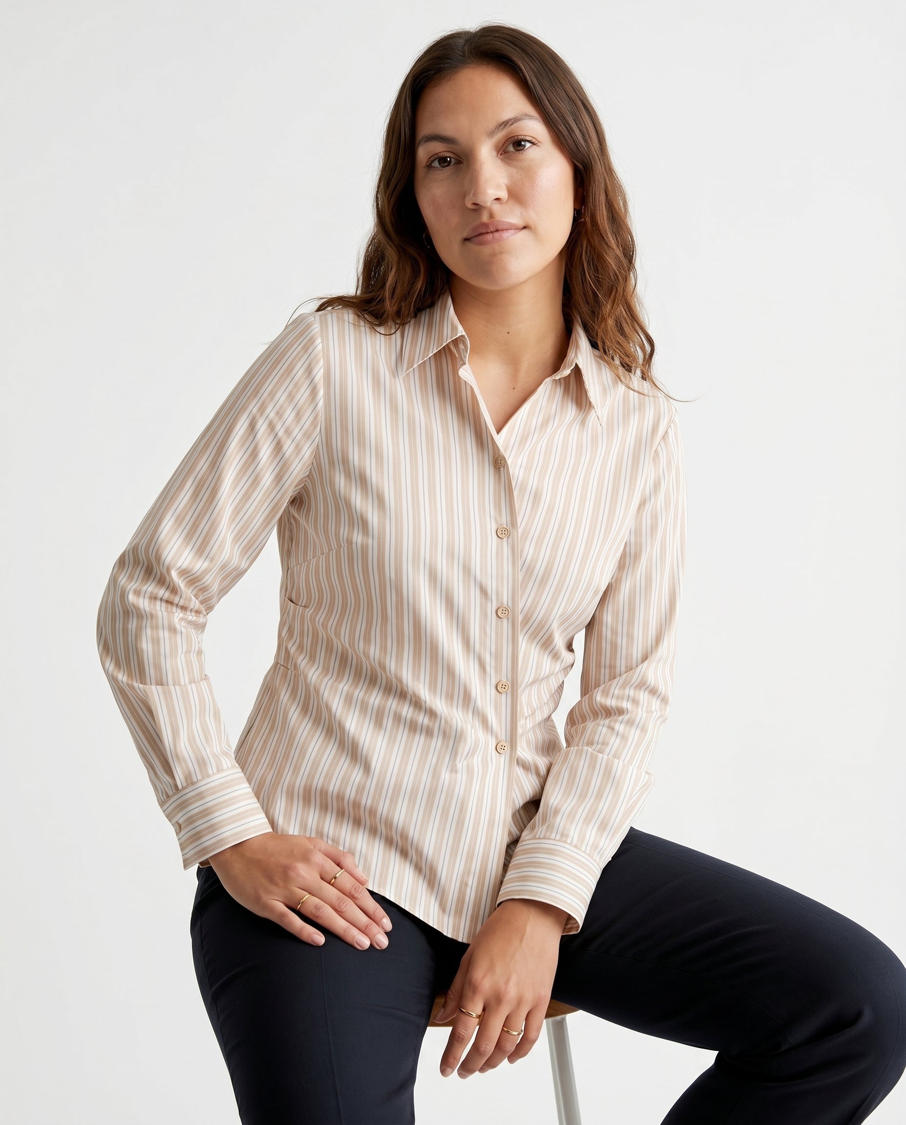 Desert Stripe Blouse Khaki Stripe ALTAR