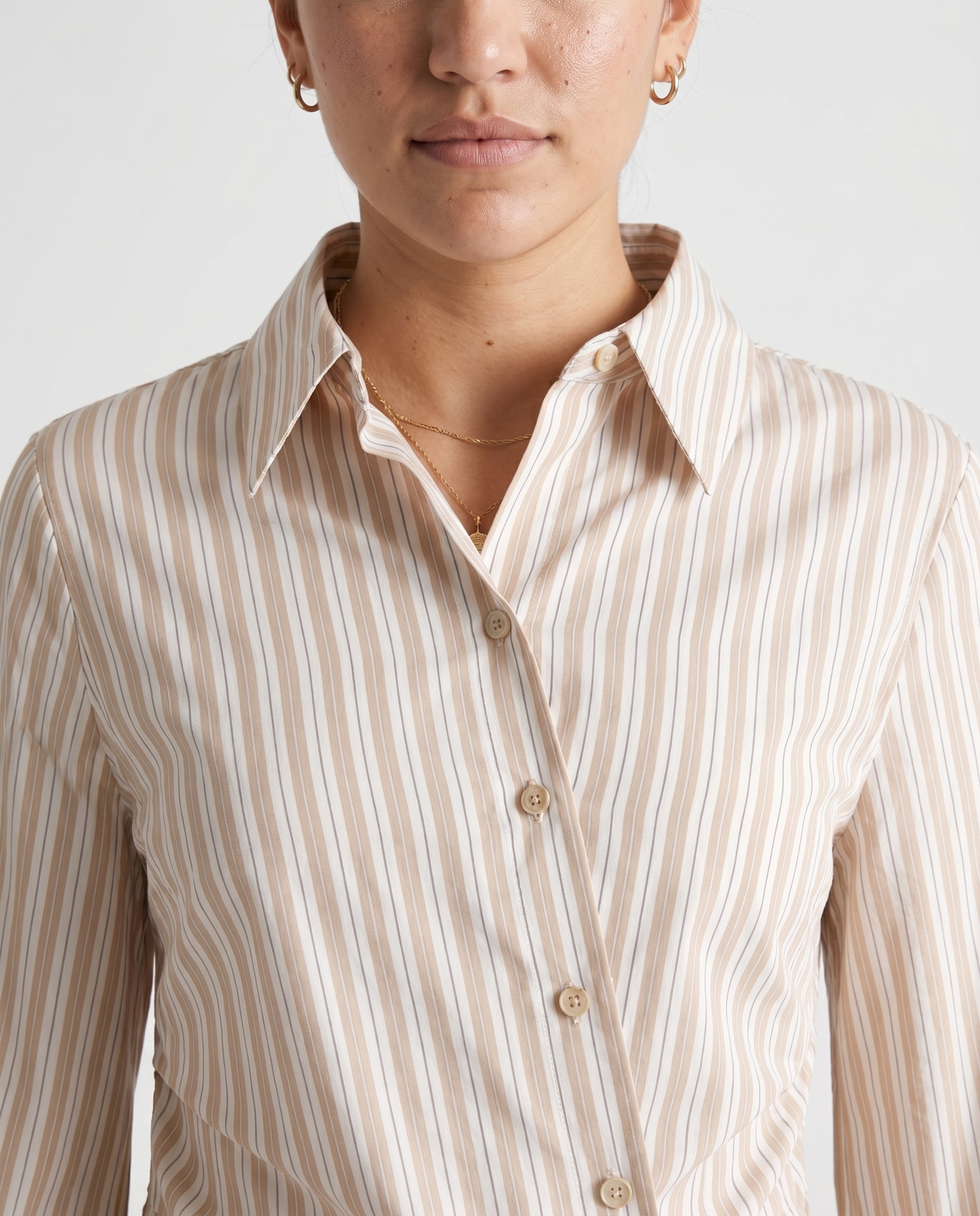 Desert Stripe Blouse Khaki Stripe