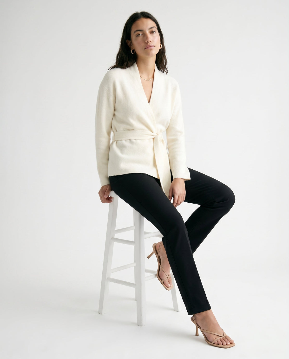 Ivory Draped Top Ivory ALTAR