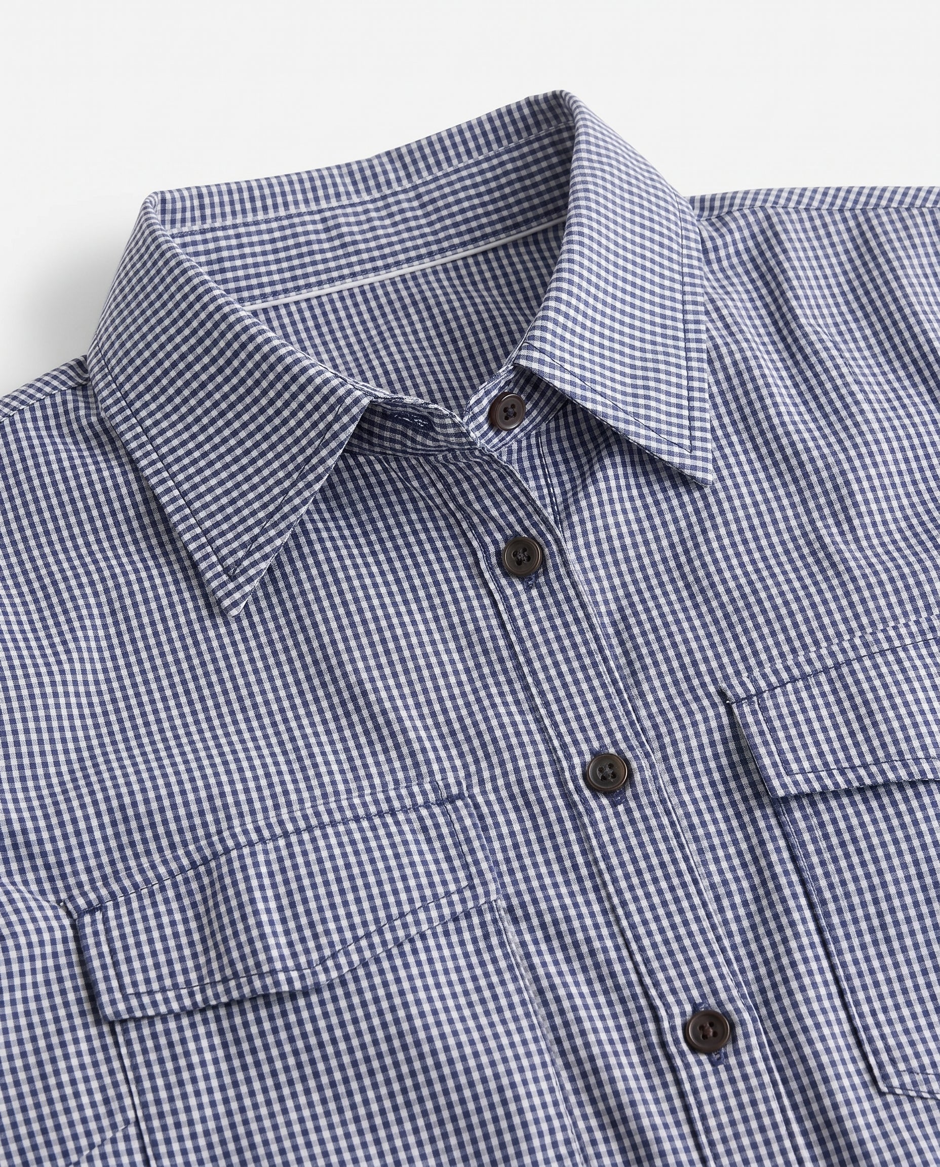 Gingham Short Sleeve Shirt Black/White