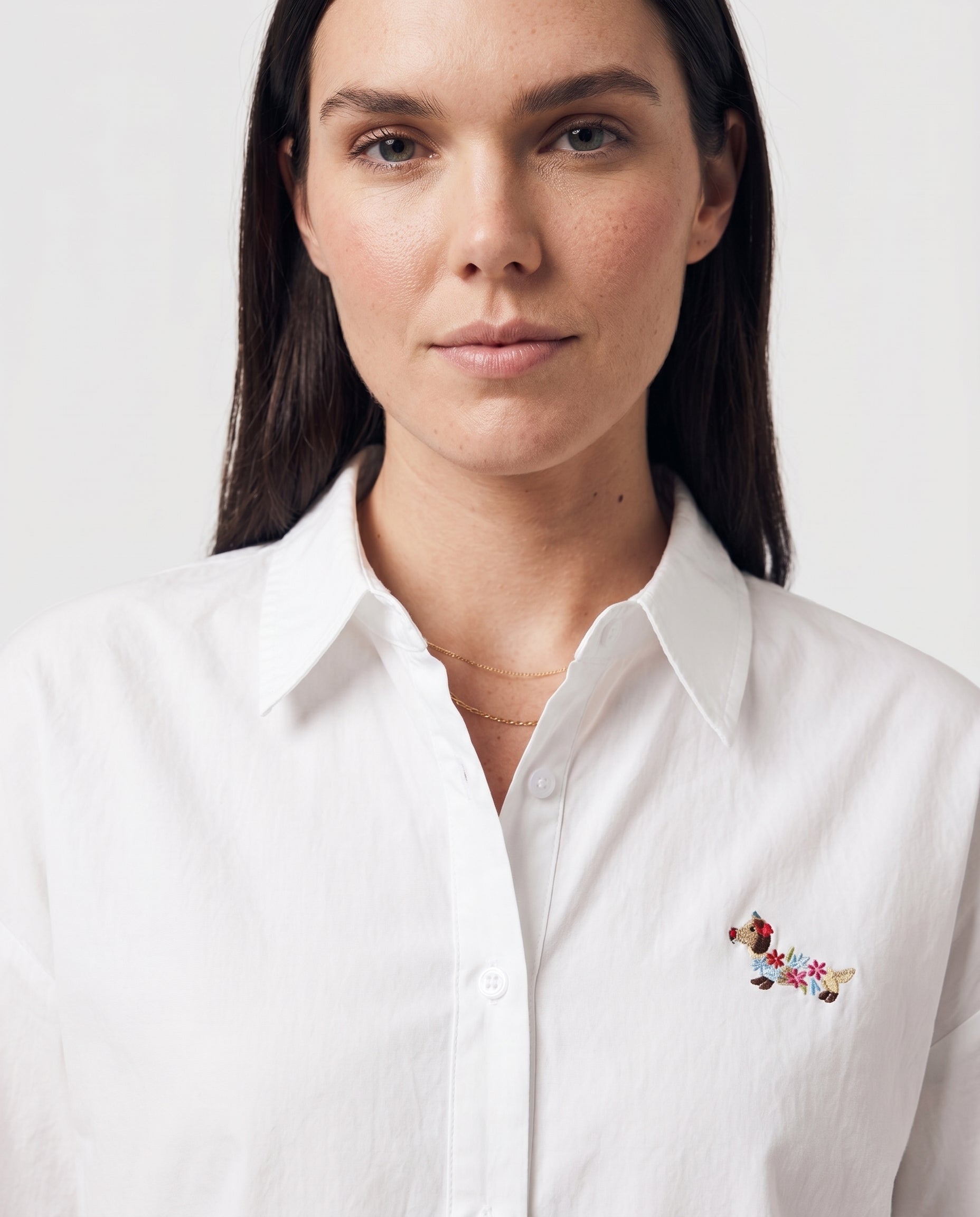 Relaxed Fit White Shirt White