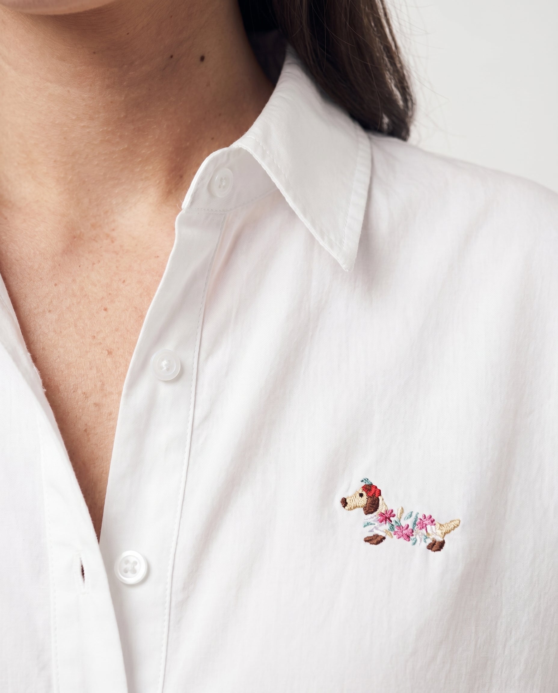 Relaxed Fit White Shirt White
