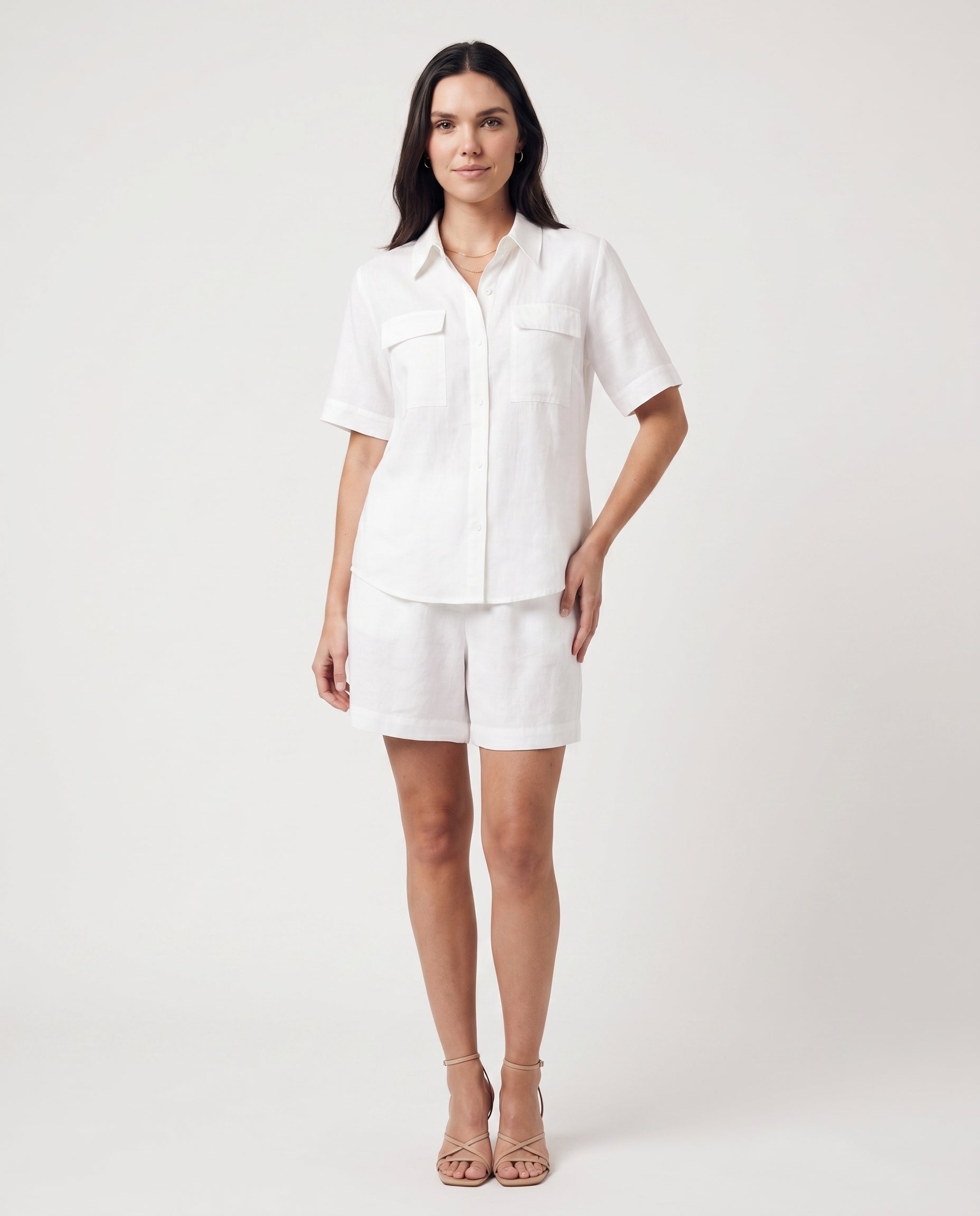 Relaxed Pocket Shirt White 12 Rue Collette