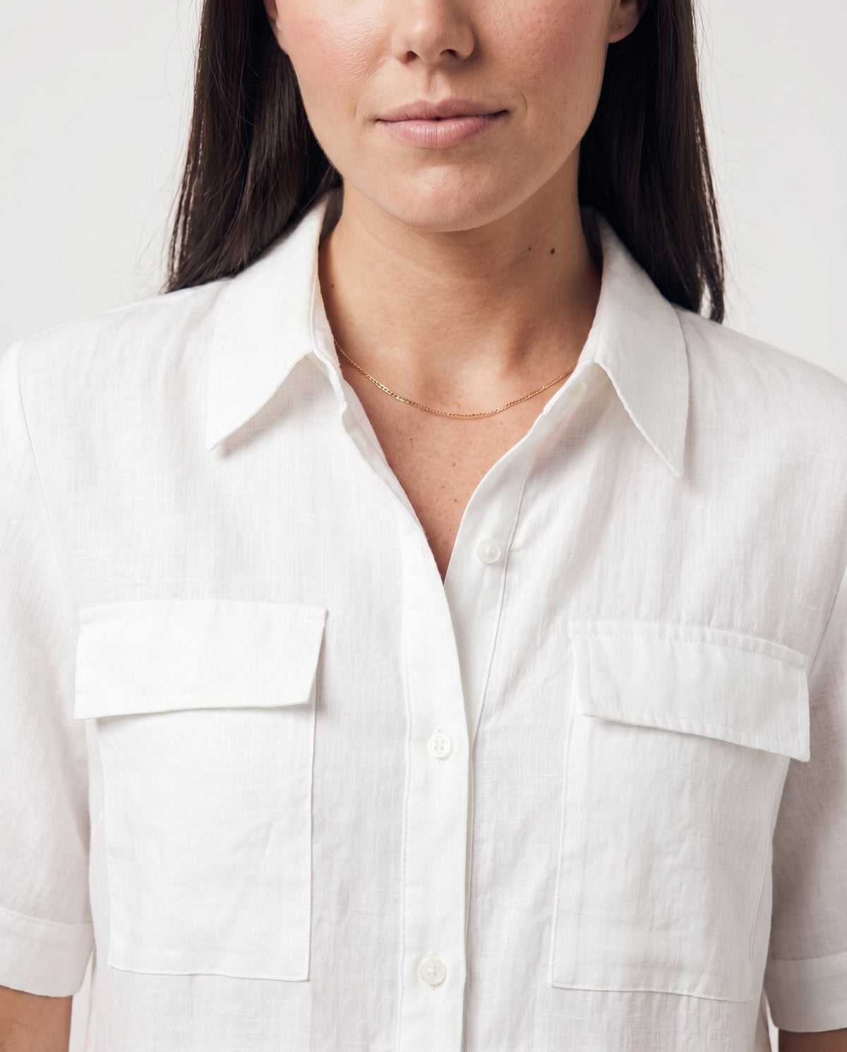 Relaxed Pocket Shirt White 12 Rue Collette