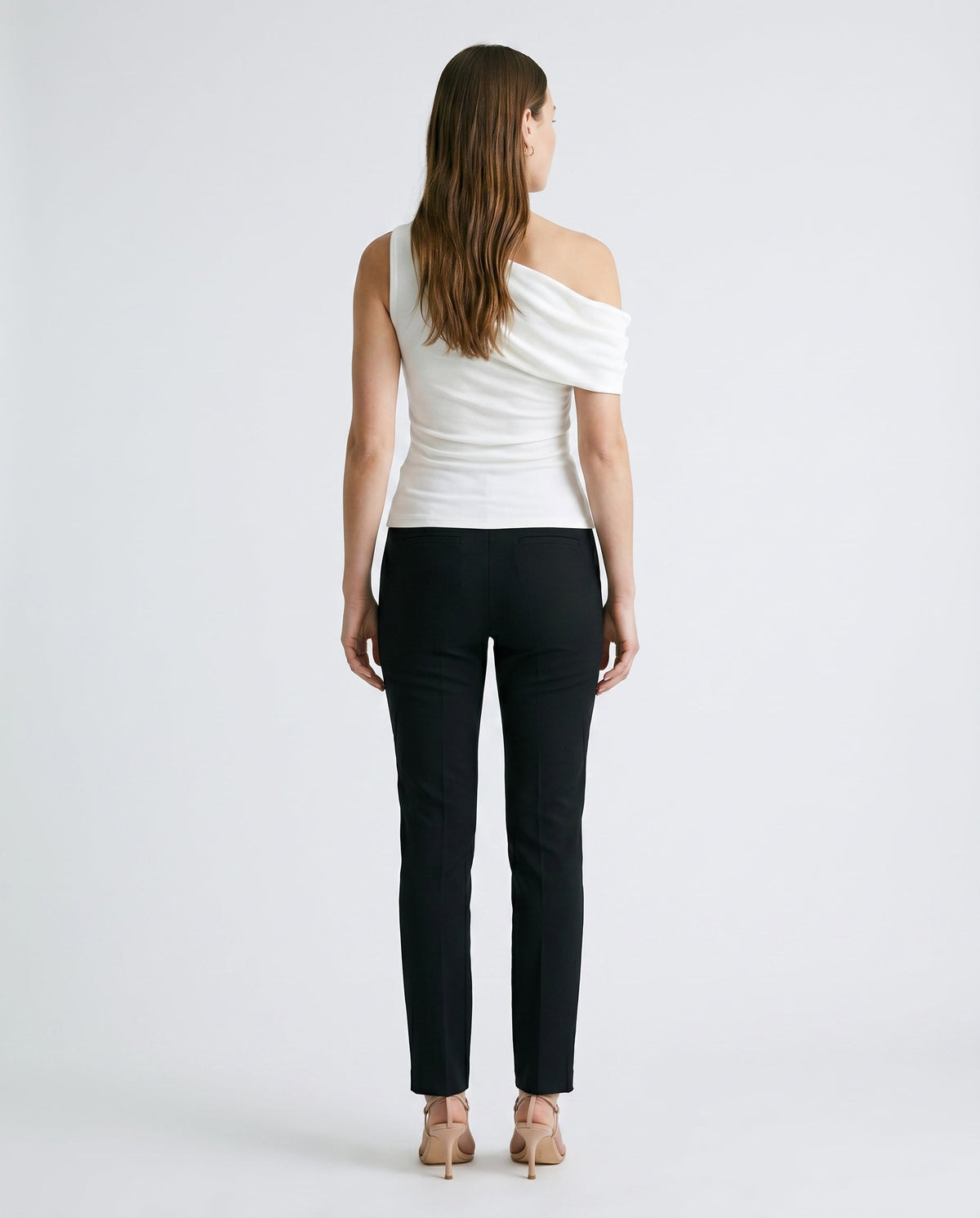 Asymmetrical One-Shoulder Top White 12 Rue Collette