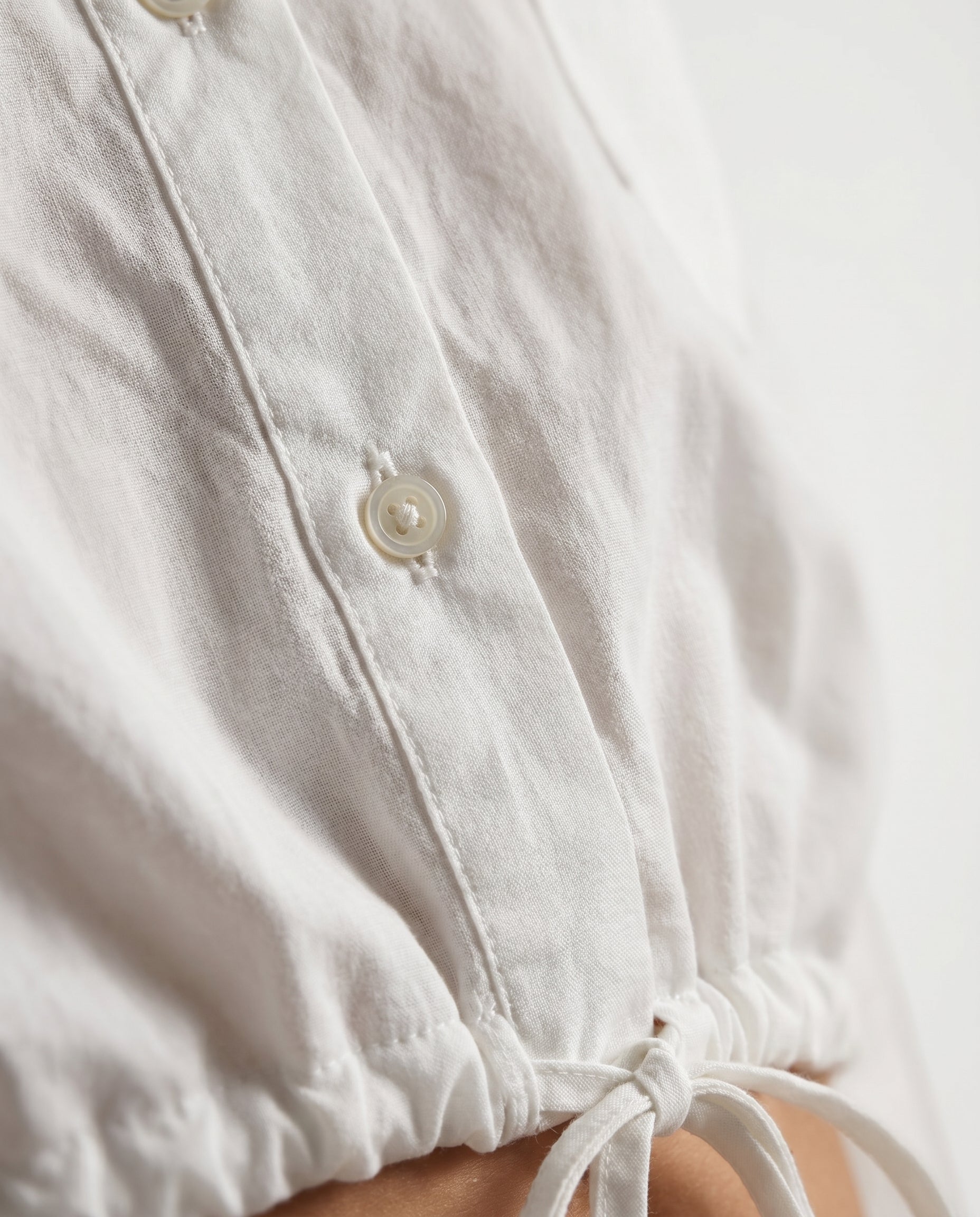 Button-Up Shirt with Ties White