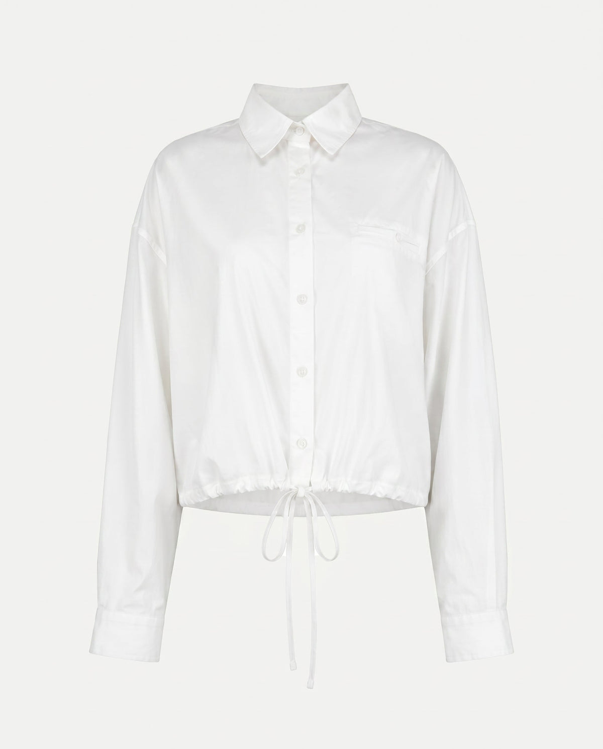 Button-Up Shirt with Ties White SLOW HIGH
