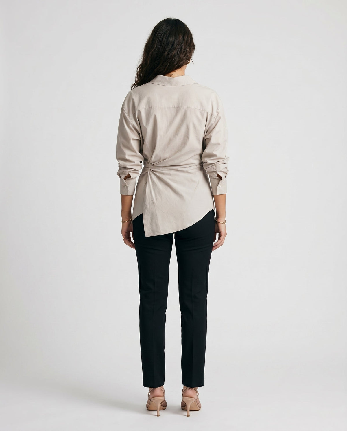 Effortless Button-Up Shirt Green SLOW HIGH
