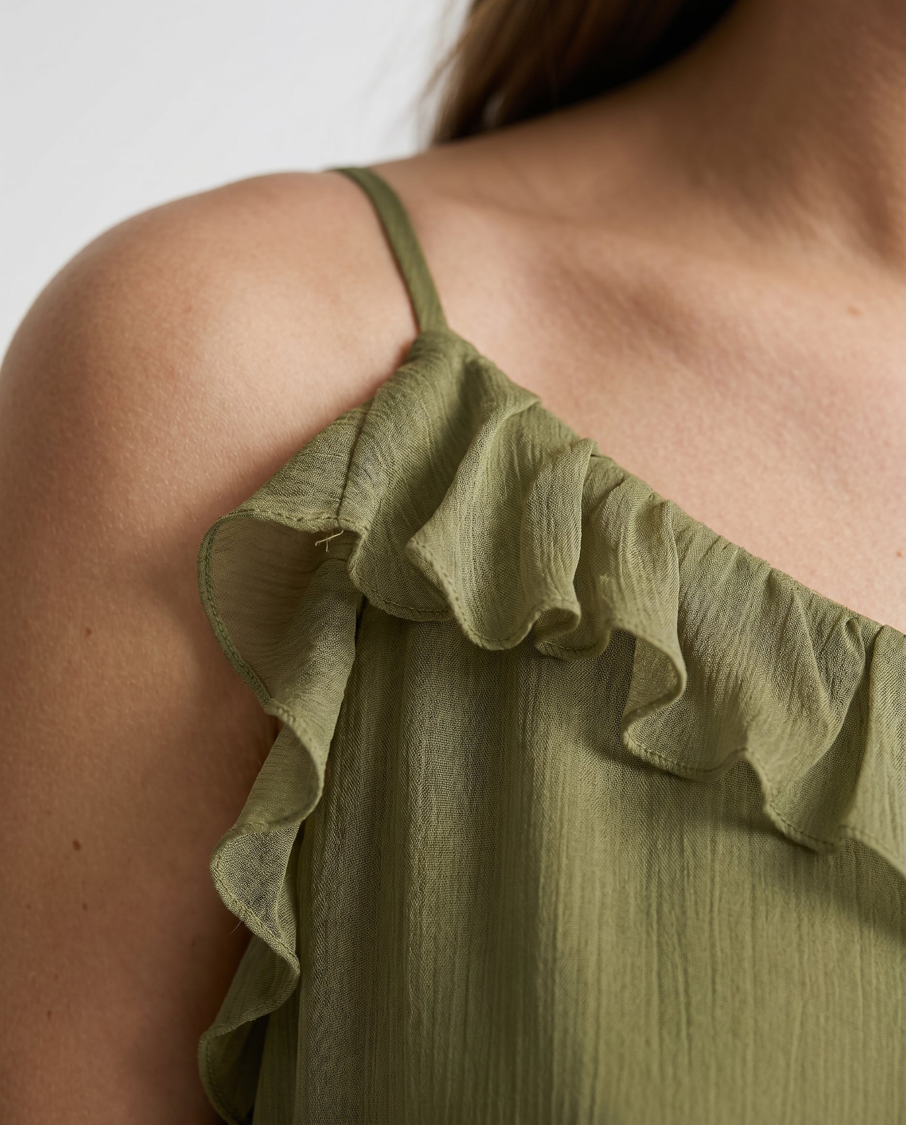 Flowy Strap Dress Green