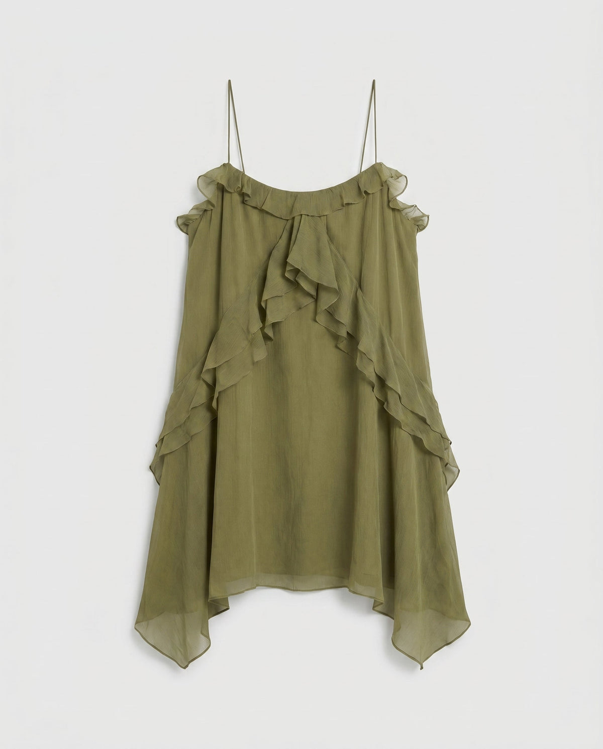 Flowy Strap Dress Green SLOW HIGH