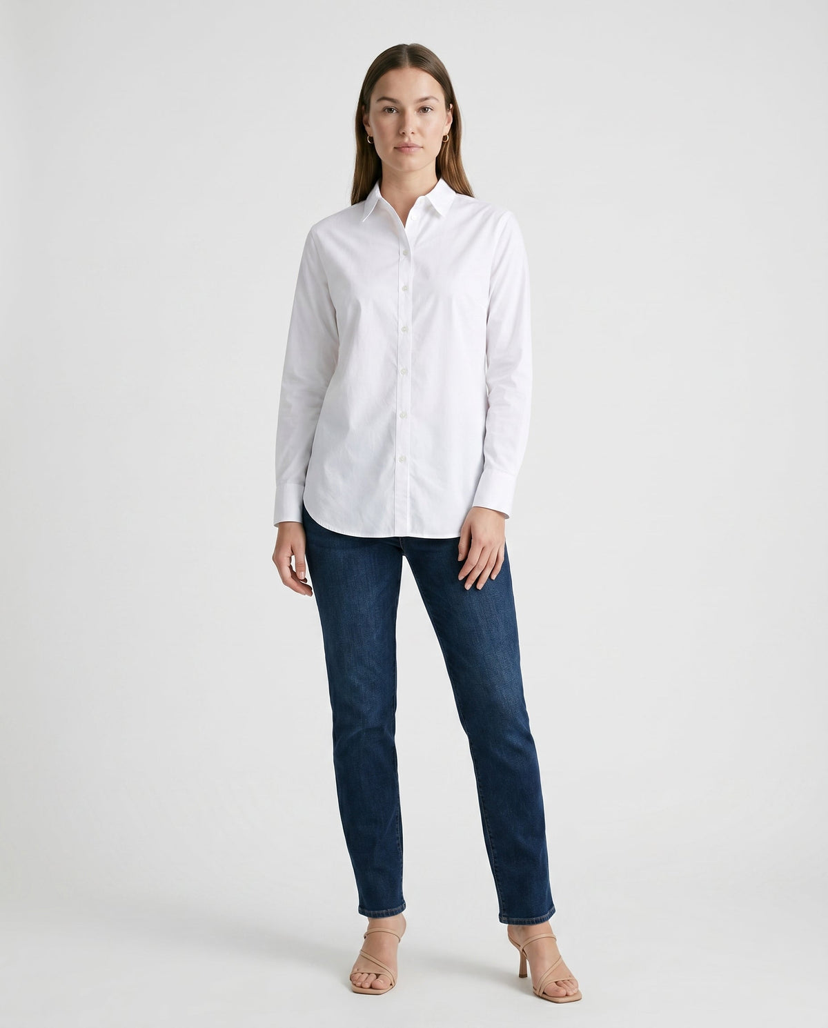 Classic Button-Down Shirt White SLOW HIGH