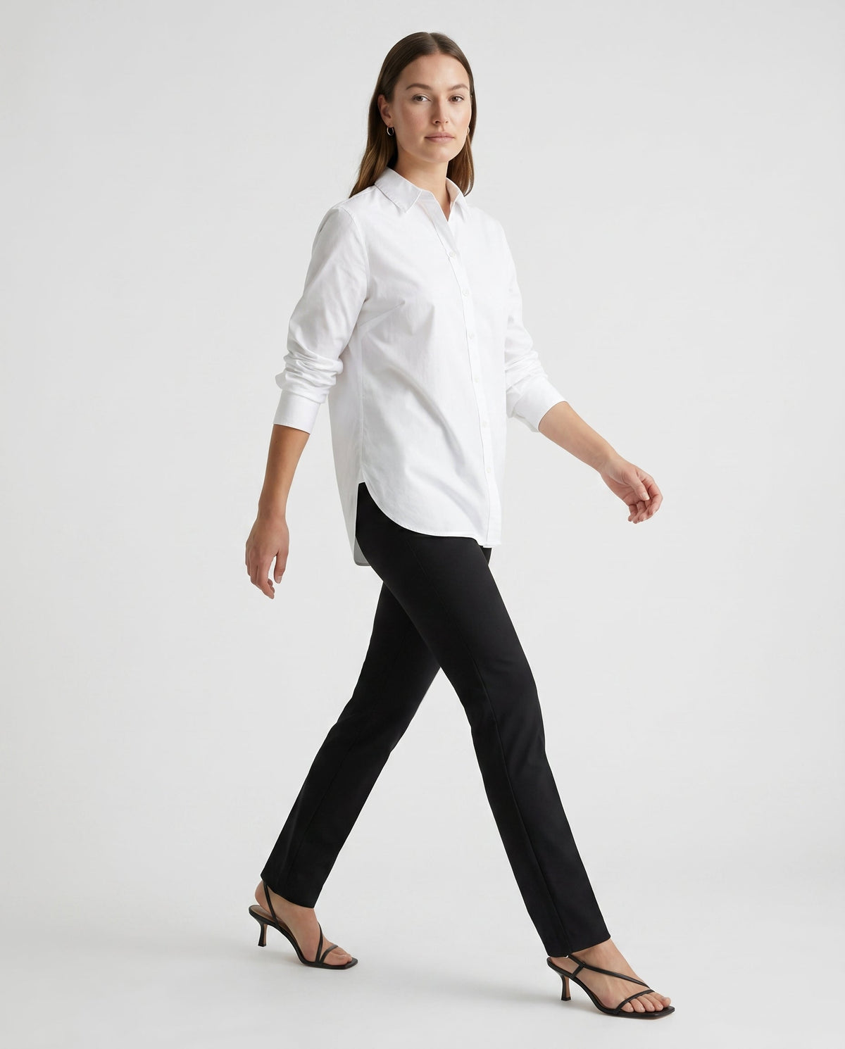 Classic Button-Down Shirt White SLOW HIGH