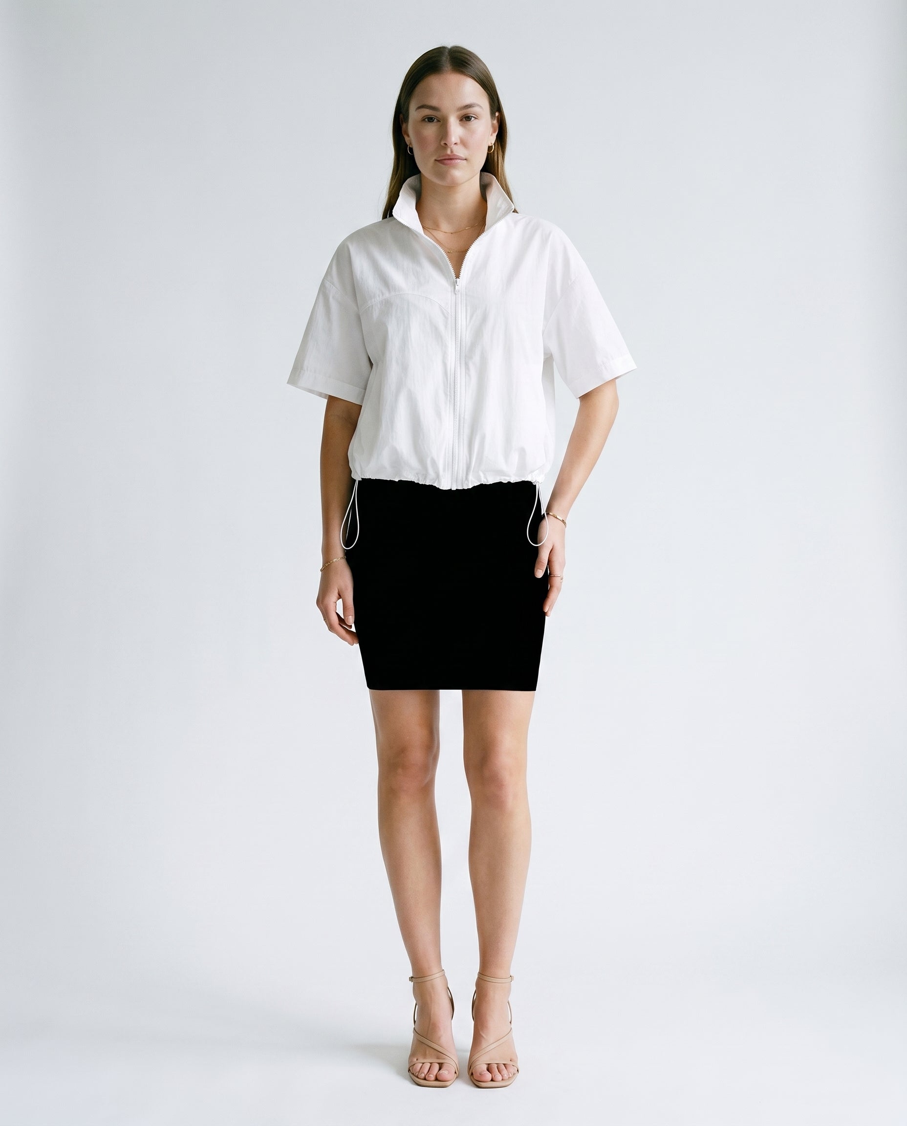 Boxy Short Sleeve Jacket White