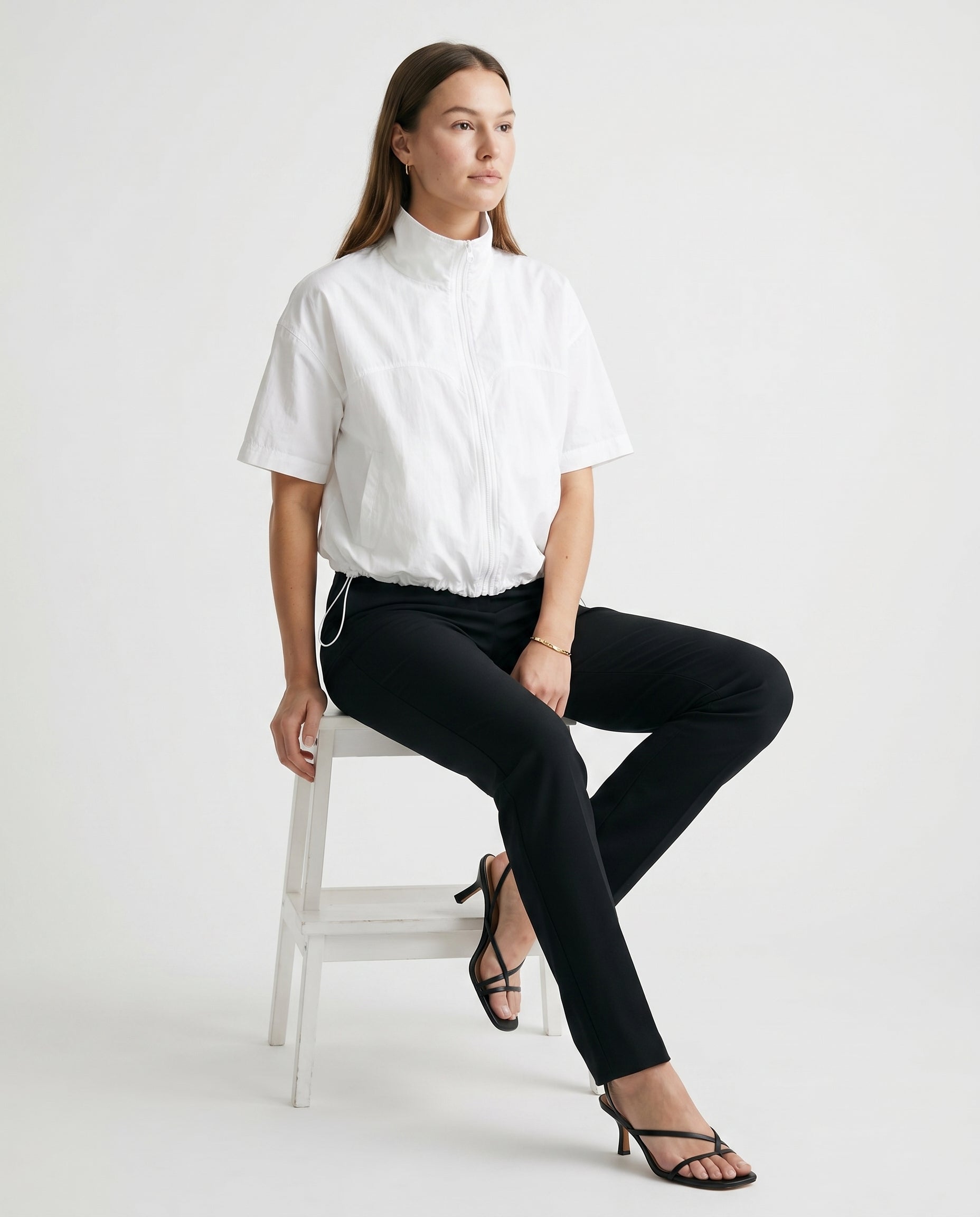 Boxy Short Sleeve Jacket White