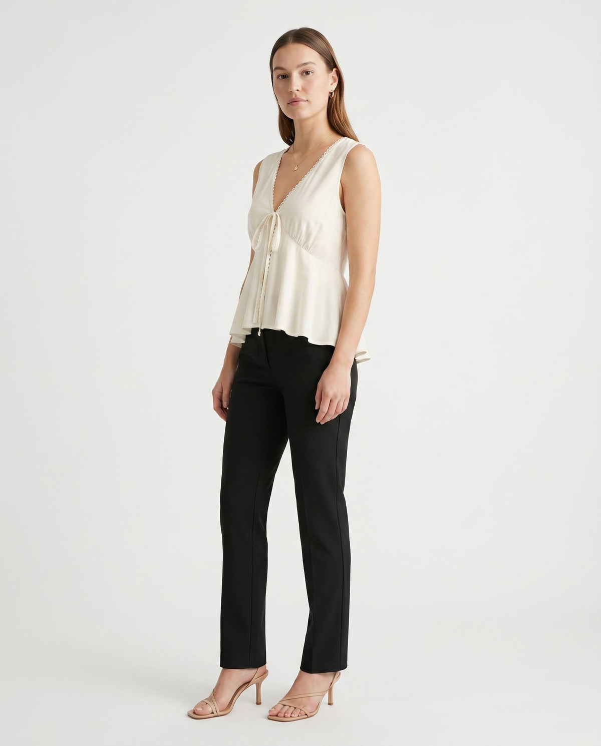Peplum Wrap Top White 29 28