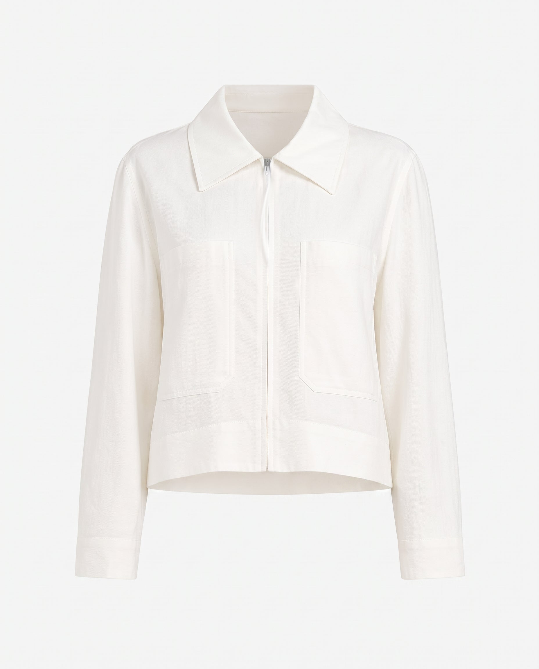 Tie-Front Shacket White