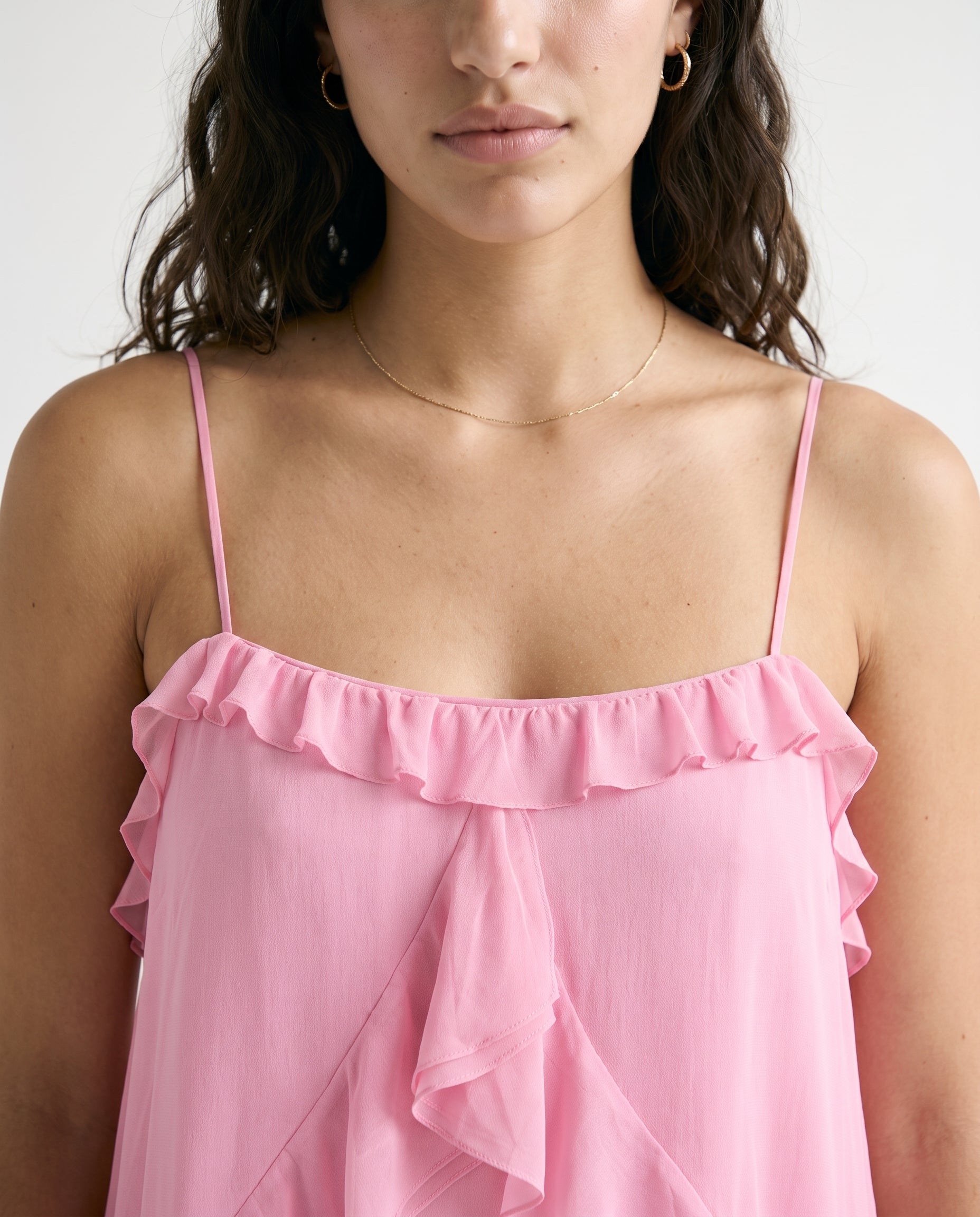 Soft Gathered Dress Pink