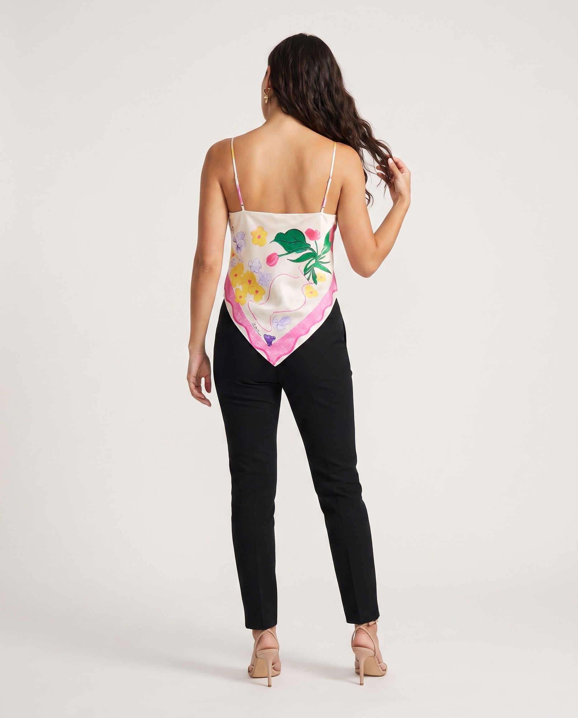 Printed Scarf Top Print