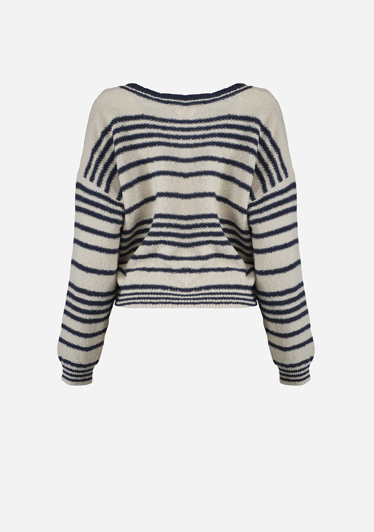 Alder Striped Cardigan Natural/Blue