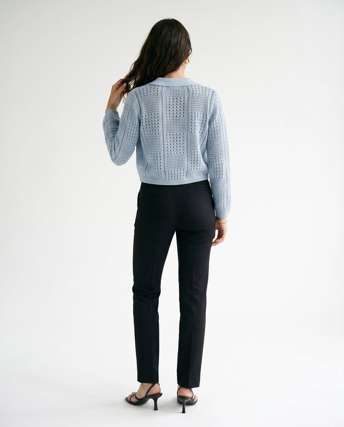 Jx sue Polo Neck Knit Skyway Blue JJXX