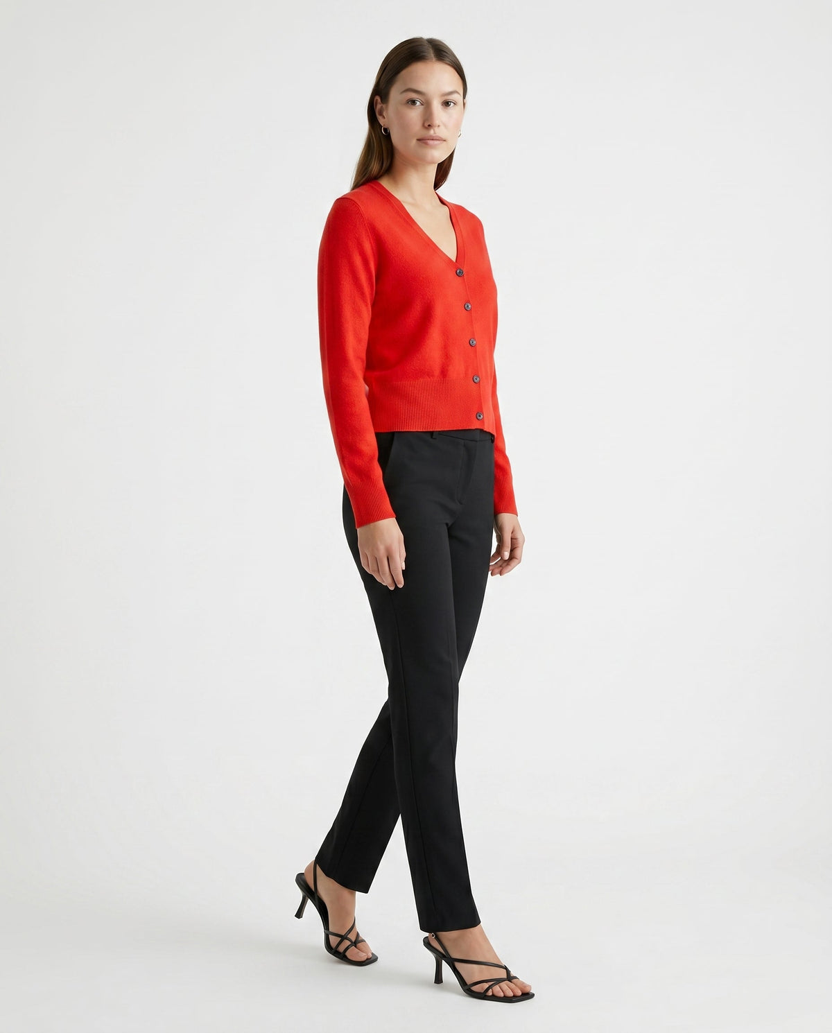 Bold Red Knit Cardigan Red ALTAR