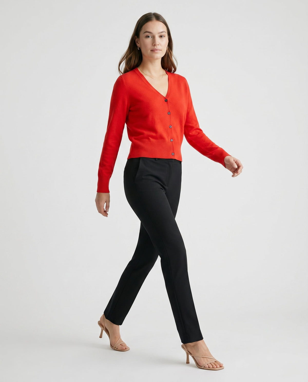 Bold Red Knit Cardigan Red ALTAR