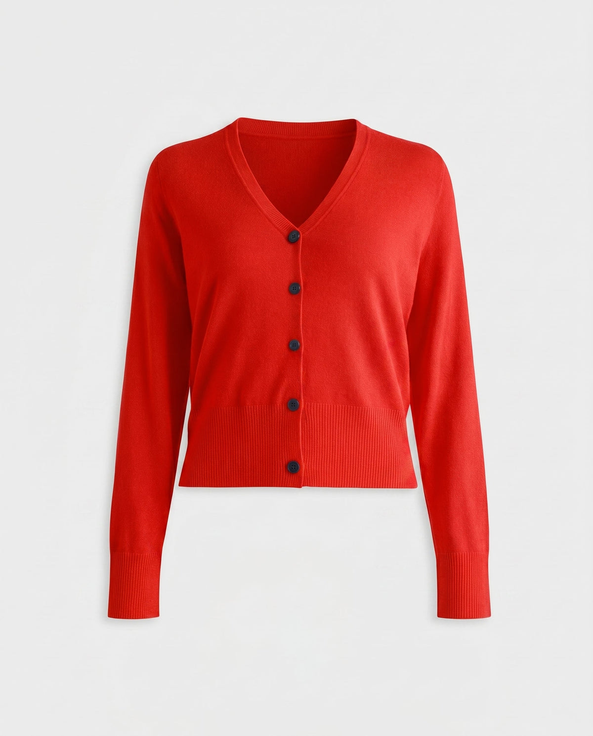 Bold Red Knit Cardigan Red ALTAR