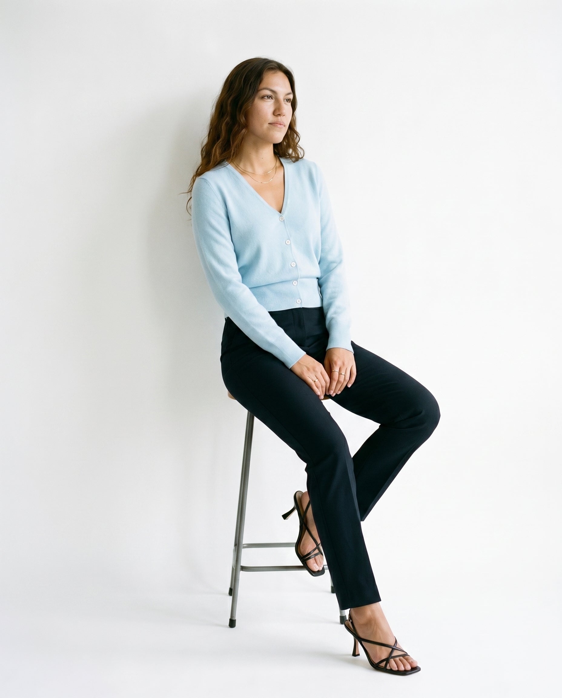 Essential Knit Cardigan Aqua