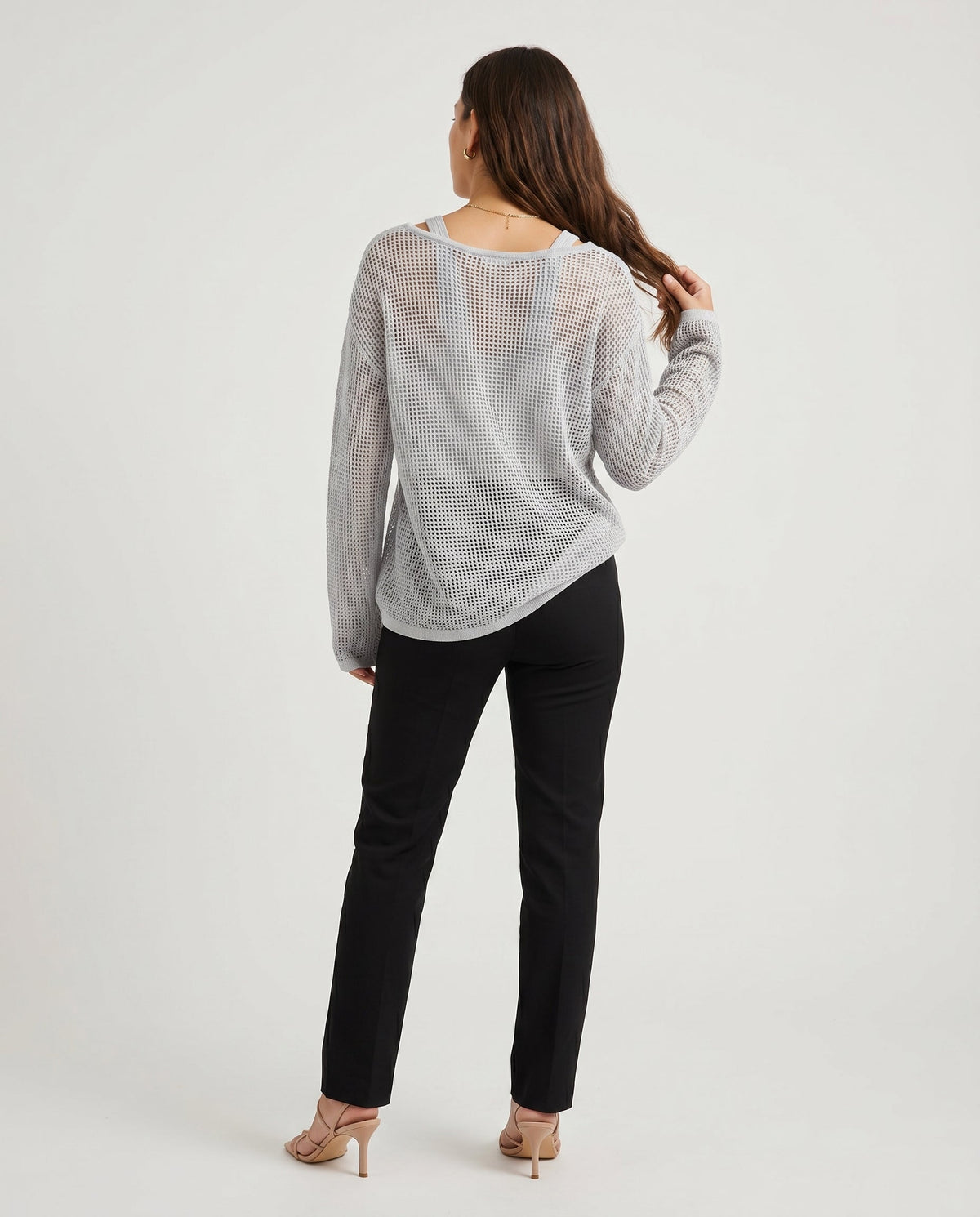 Essential One-Shoulder Top Grey SLOW HIGH