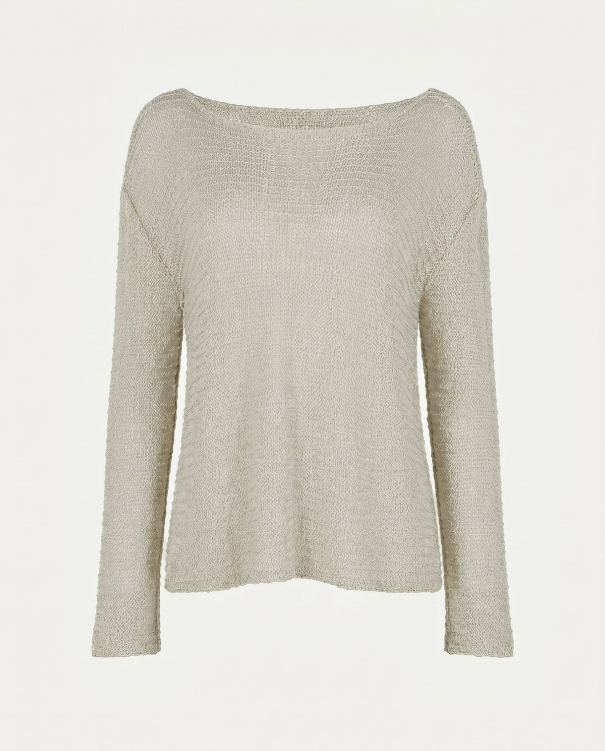 Sheer Open-Knit Long Sleeve Sweater Green SLOW HIGH