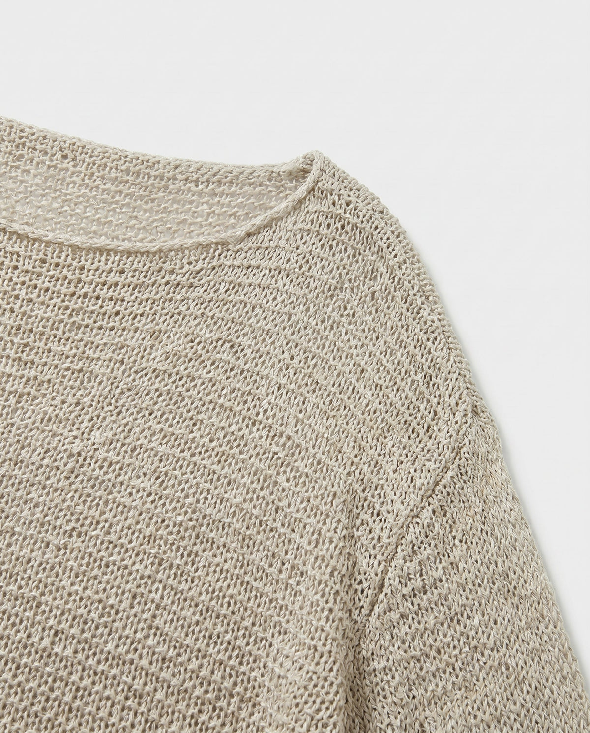 Sheer Open-Knit Long Sleeve Sweater Green SLOW HIGH