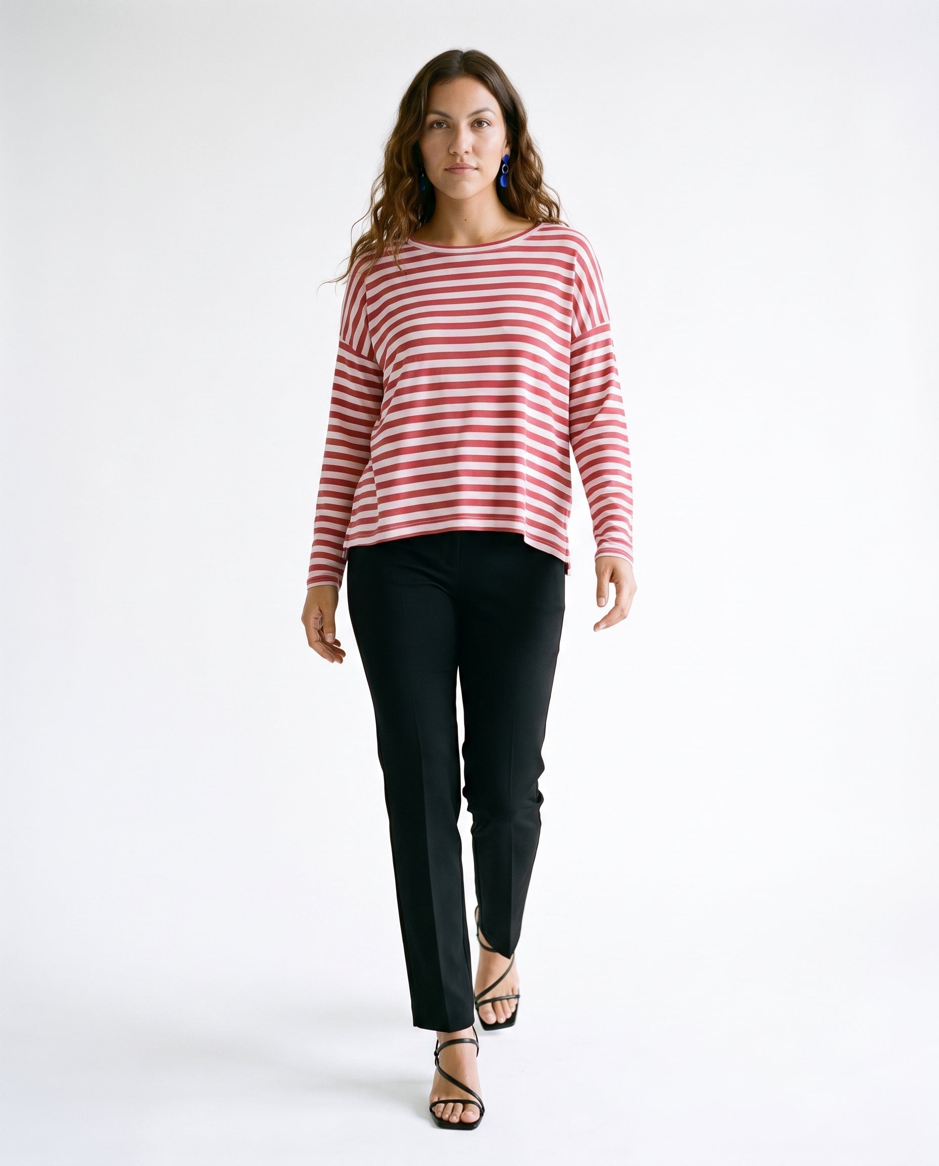 Red Stripe Summer Knit Sweater Red Stripe 29 28