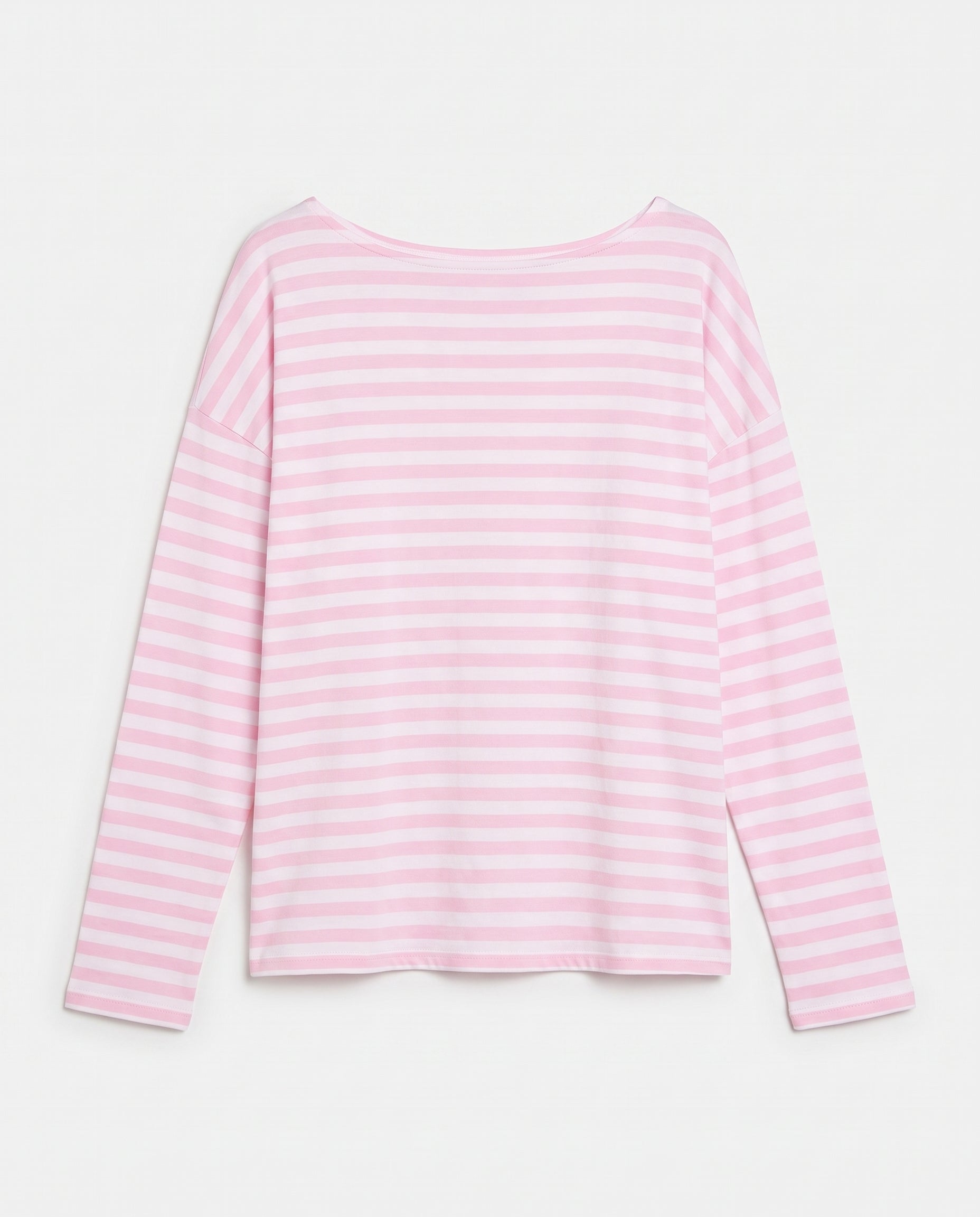 Fine Knit Top Pink Stripe