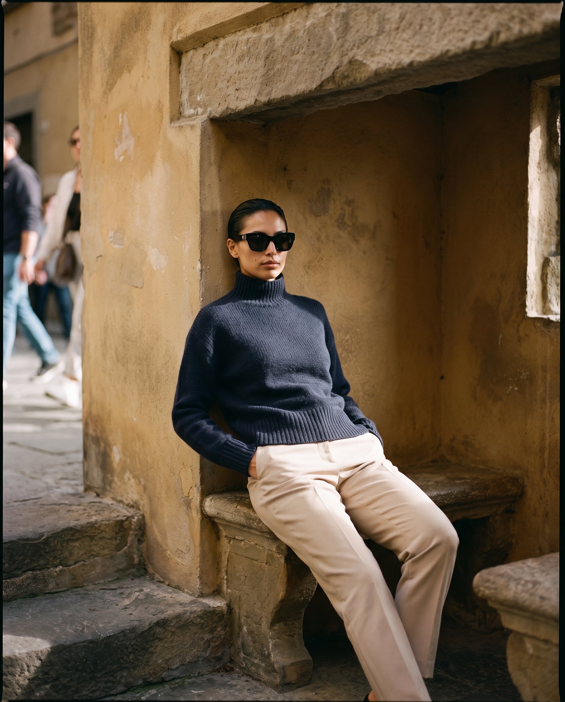 Boxy Mock Neck Sweater