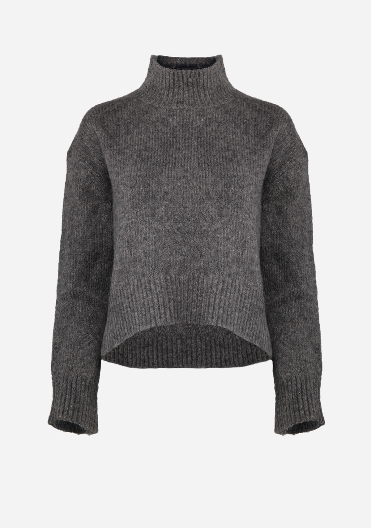 Wool Blend Mock Neck Sweater