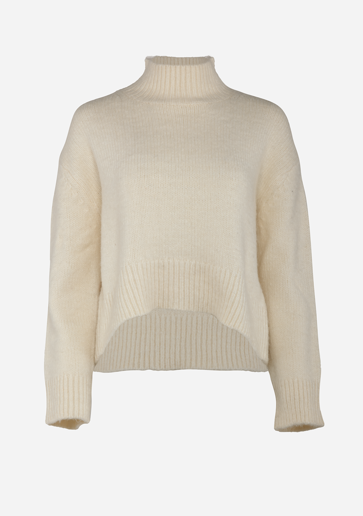 Wool Blend Mock Neck Sweater