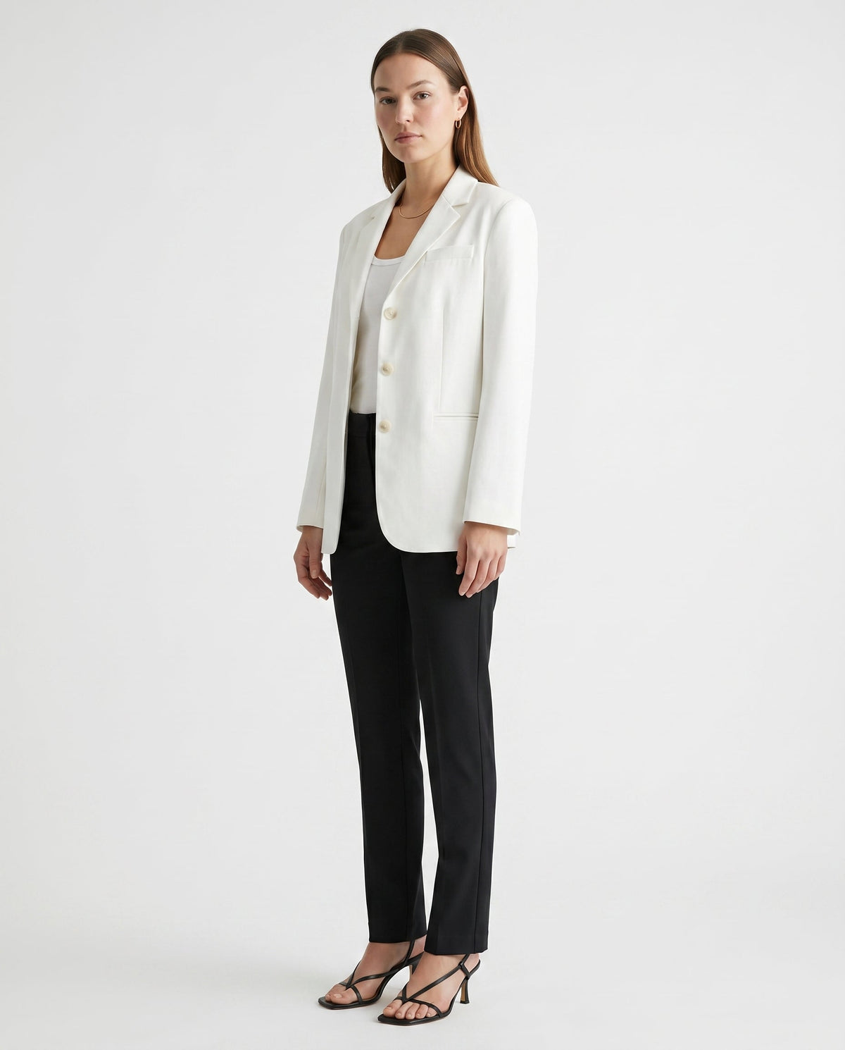 Classic Tailored Blazer White audrey