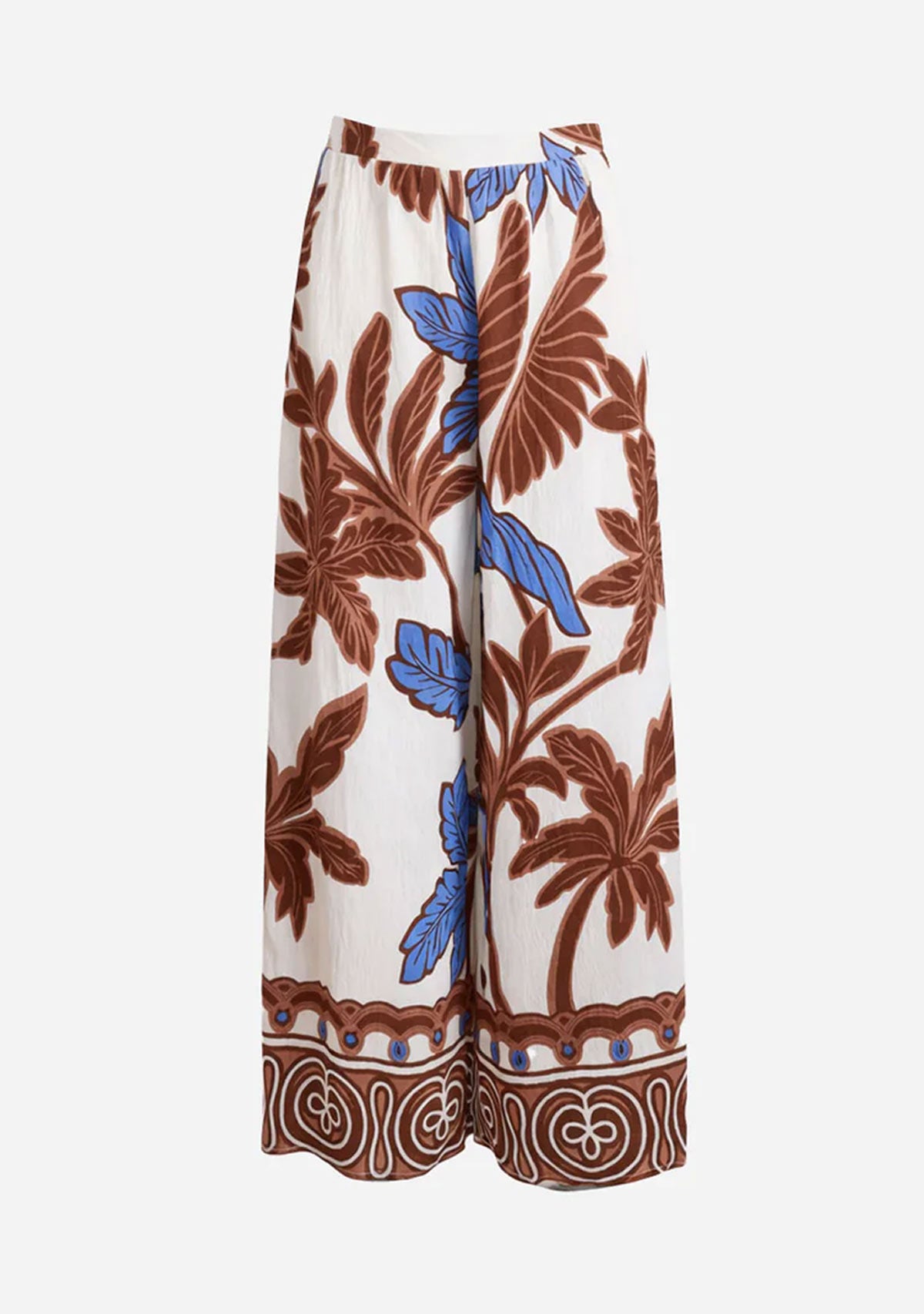 Elastic Smocked Halter Long Pants