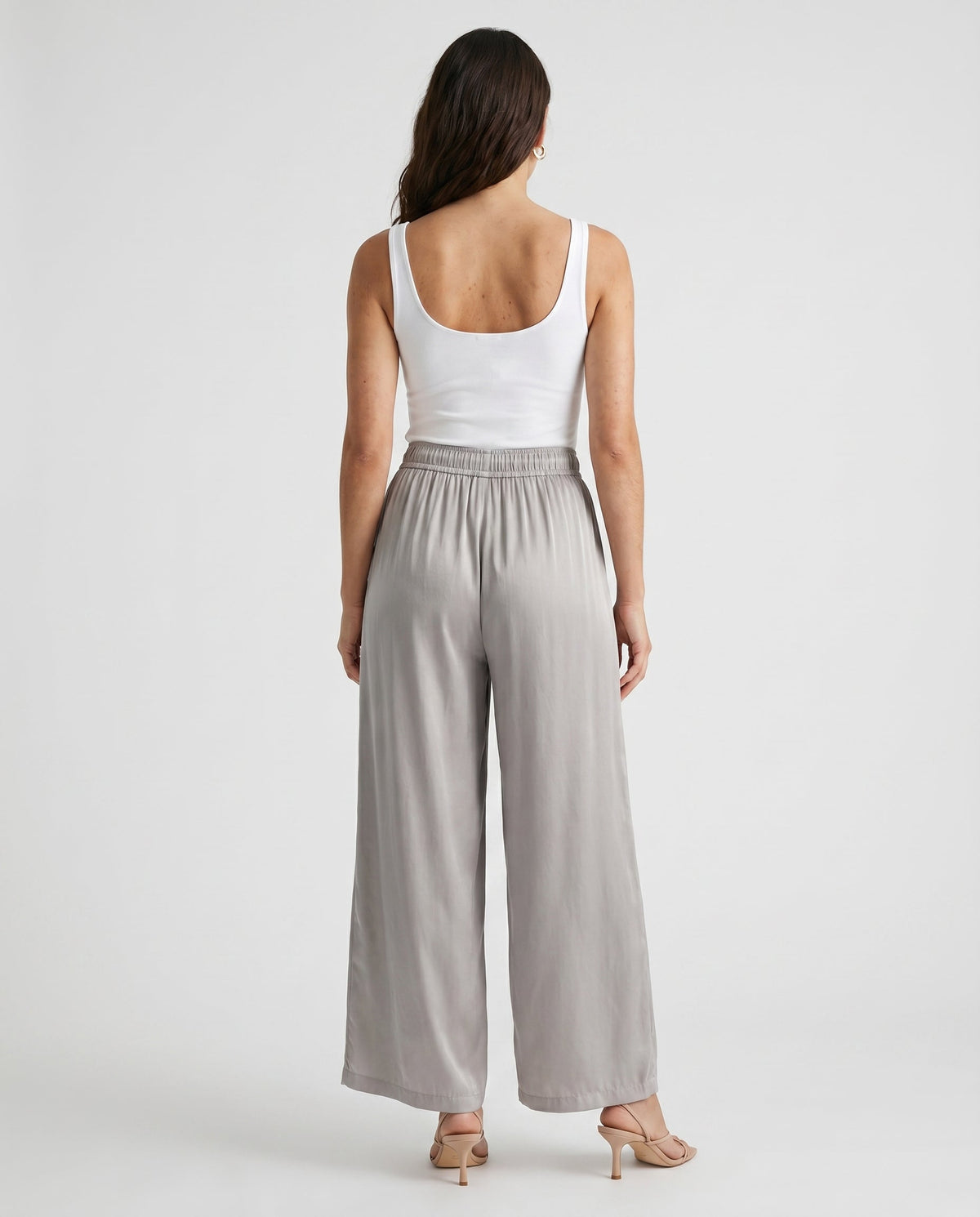 Wide Silver Gray Leg Pants Silver Gray ALTAR