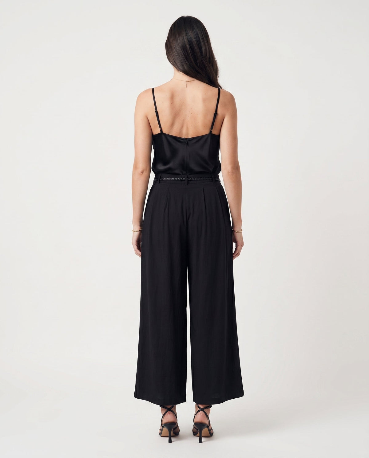 Pleated Wide-Leg Pants Black 12 Rue Collette