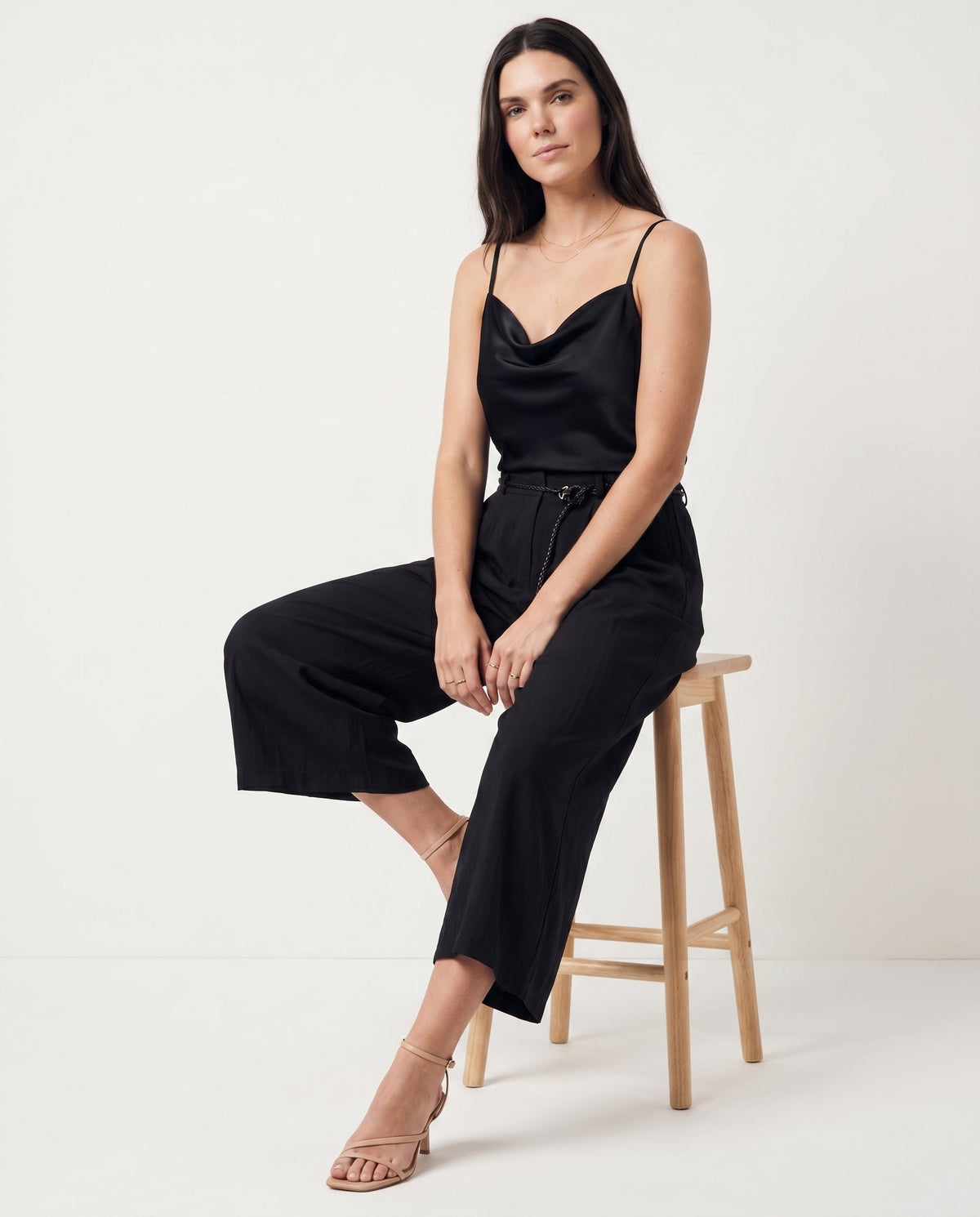 Pleated Wide-Leg Pants Black 12 Rue Collette
