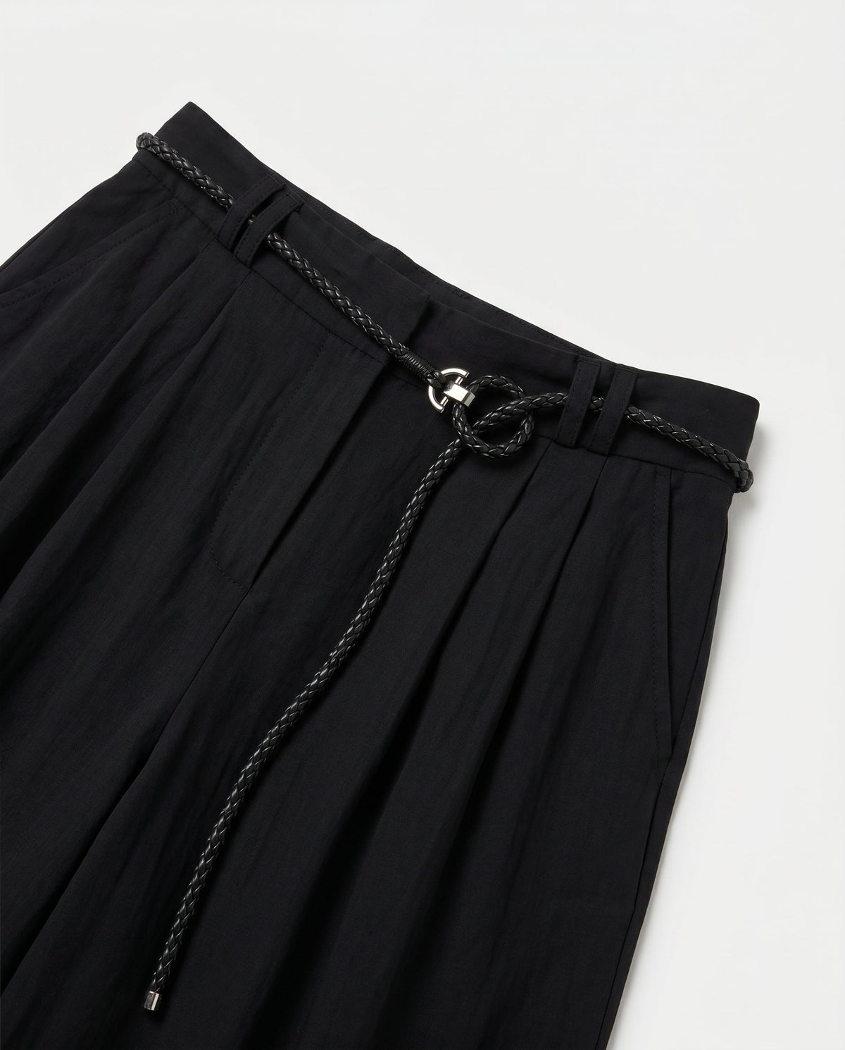 Pleated Wide-Leg Pants Black 12 Rue Collette