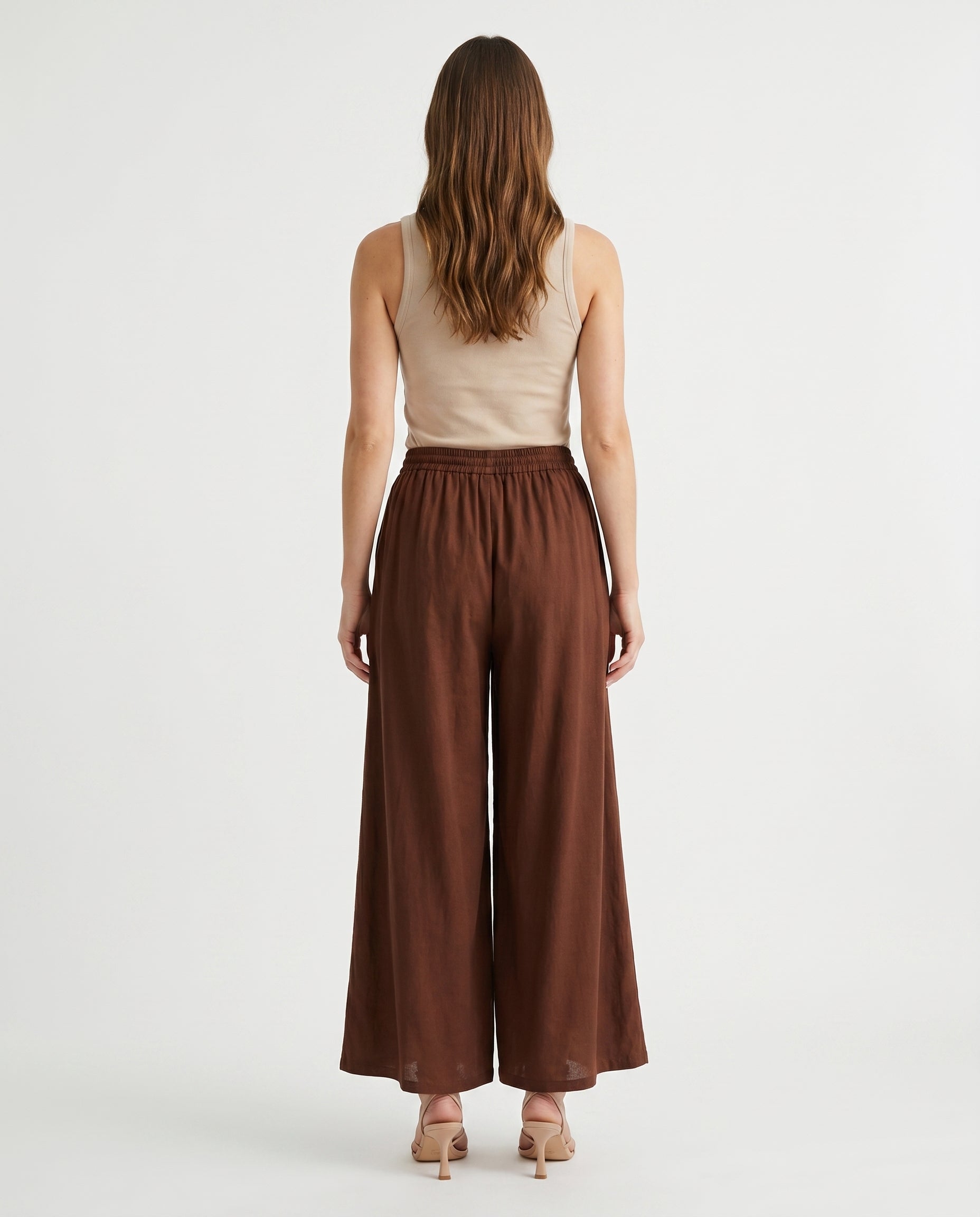 Pleated Pants Brown 29 28