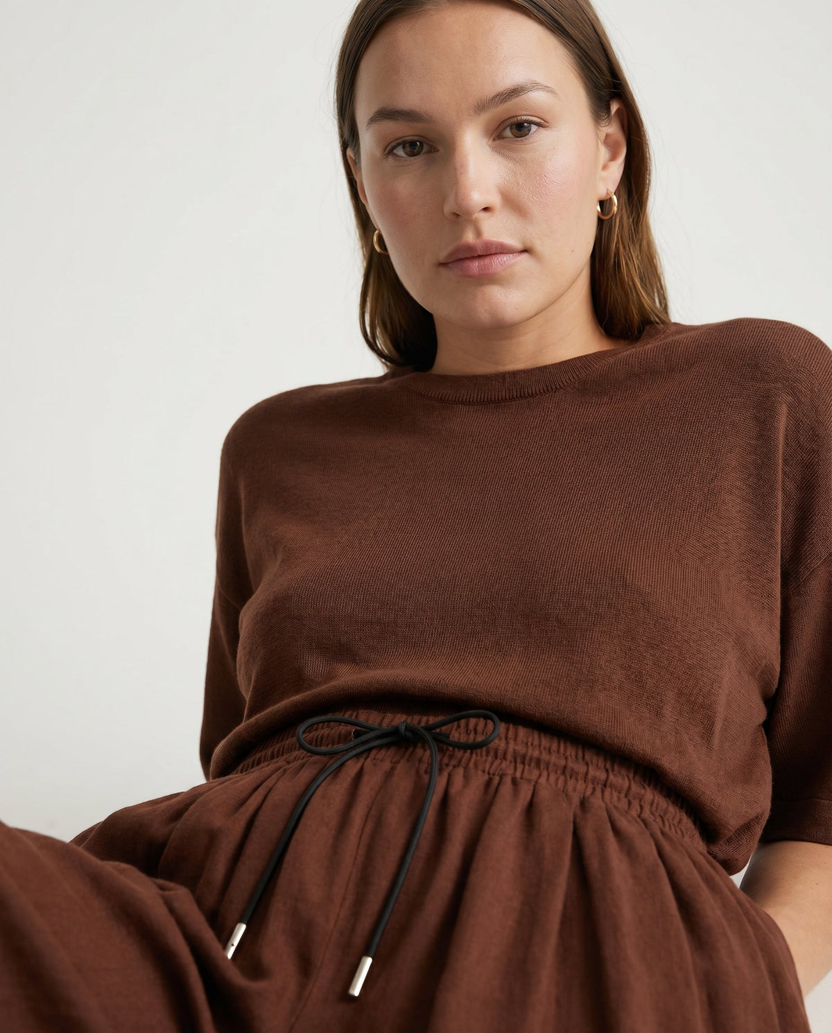 Pleated Pants Brown 29 28