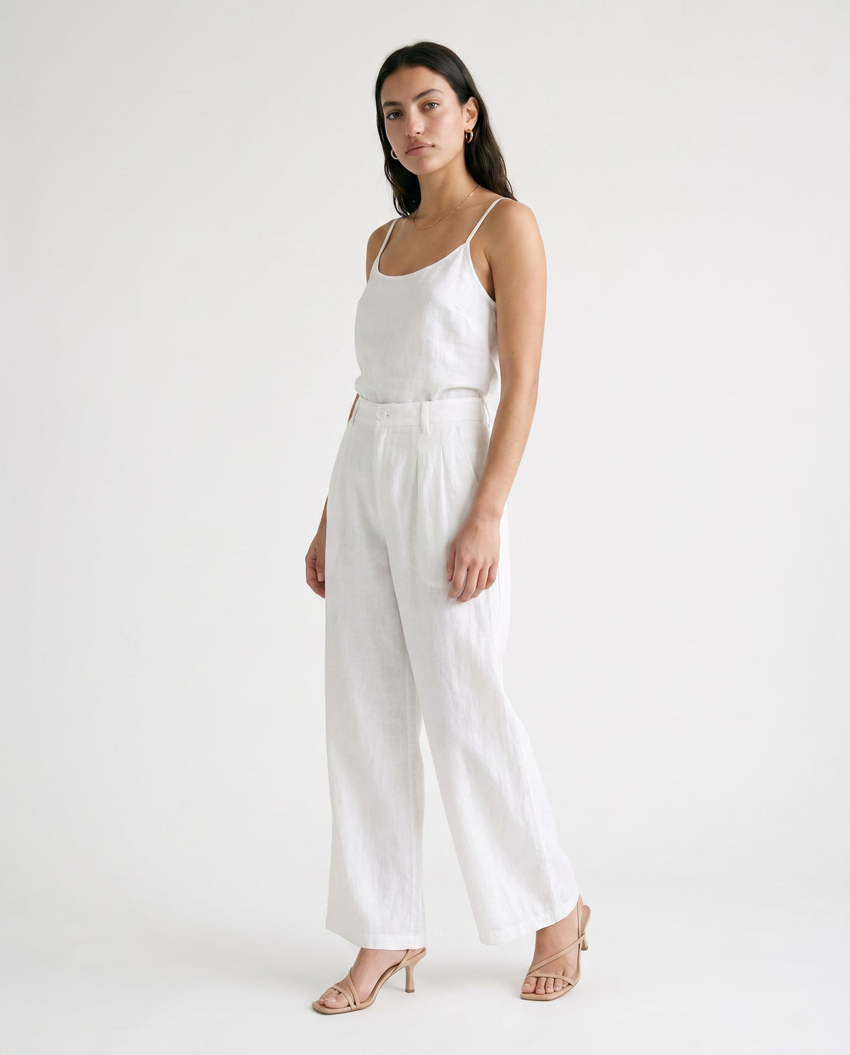 Solid Woven Pant White 12 Rue Collette