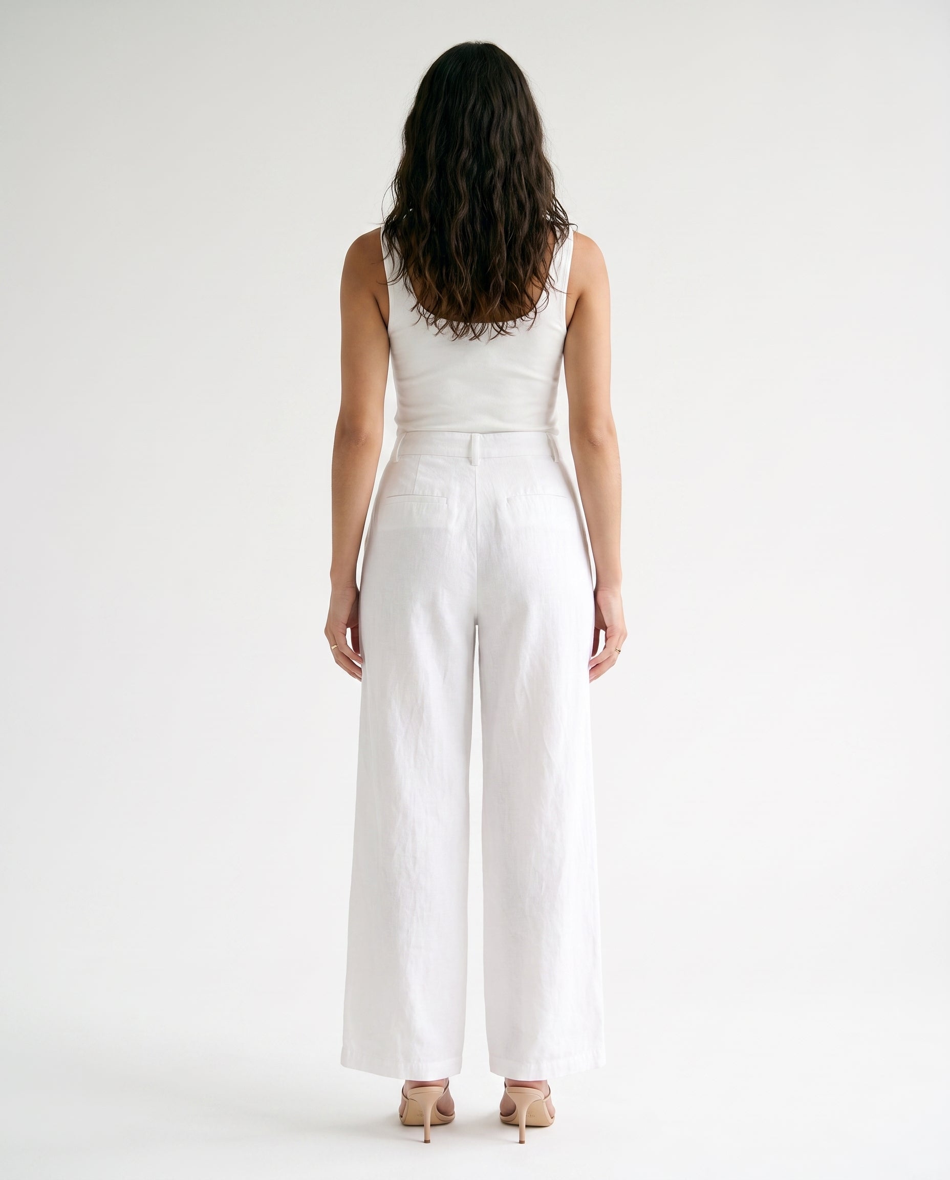 Solid Woven Pant White 12 Rue Collette